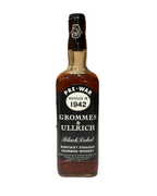 1961 Grommes & Ullrich Pre-War Distilled in 1942 Black Label Kentucky Straight Bourbon Whiskey 84 Proof 750ml