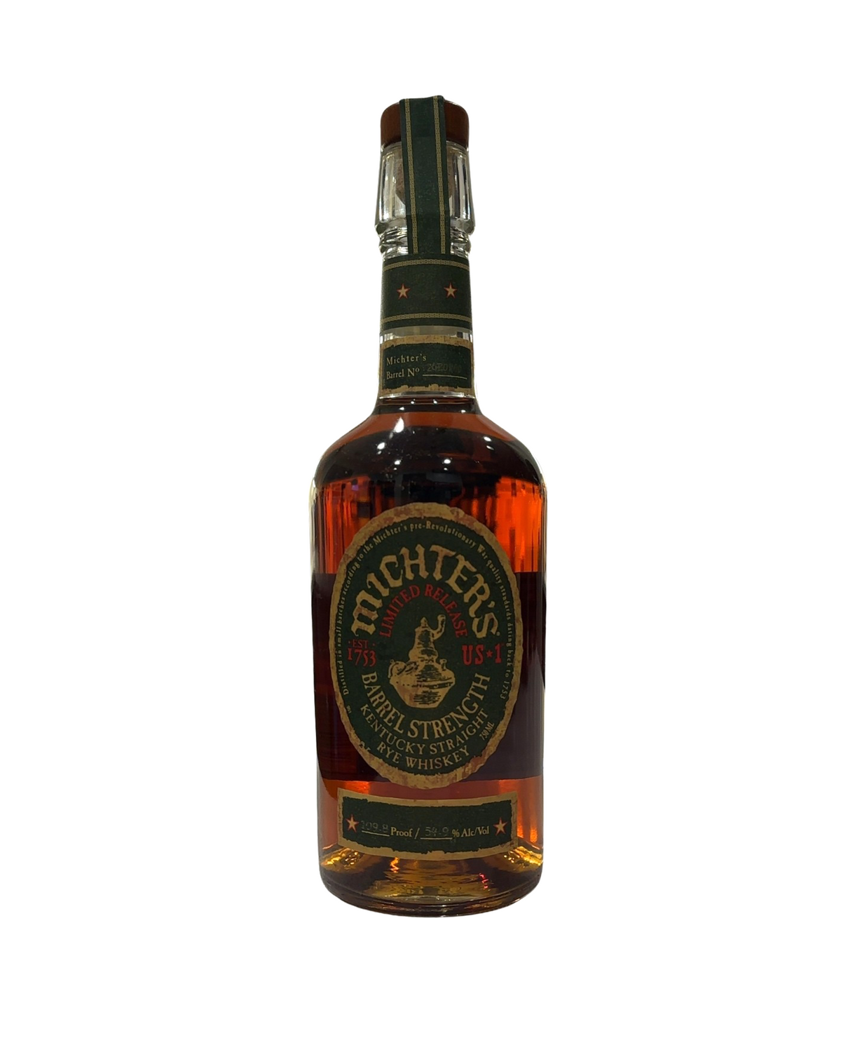 2024 Michter'Barrel Strength Kentucky Straight Rye Whiskey 109.8 Proof 750ml