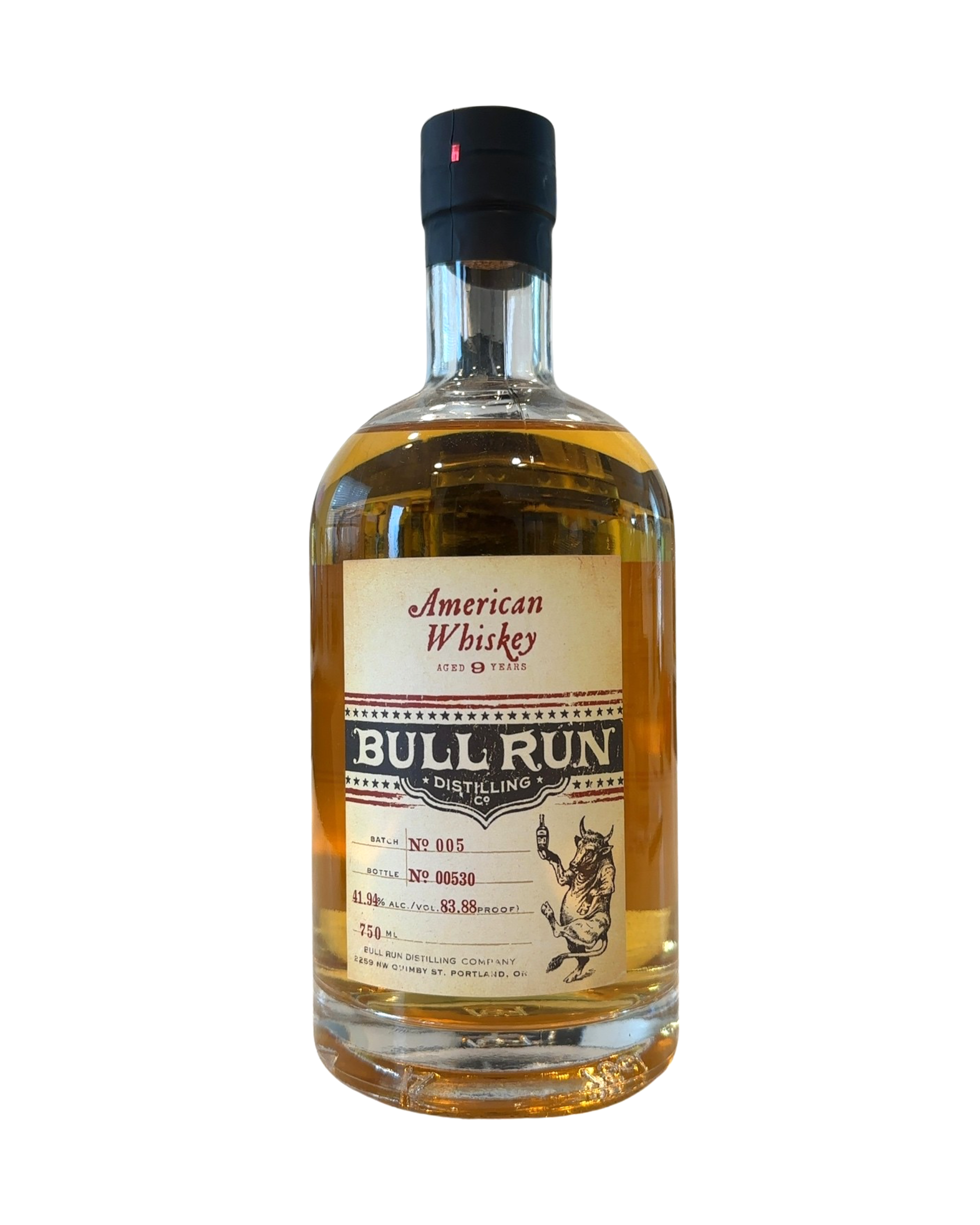 2015 Bull Run Distilling MGP American Whiskey 9 Year 83.88 Proof 750ml