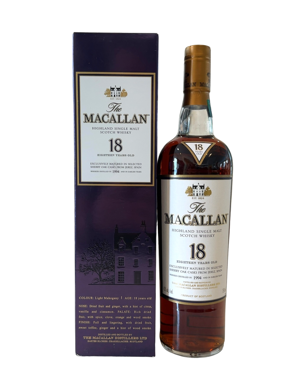 2012 The Macallan 18 Year Sherry Single Malt Scotch Whisky 86 Proof 750ml