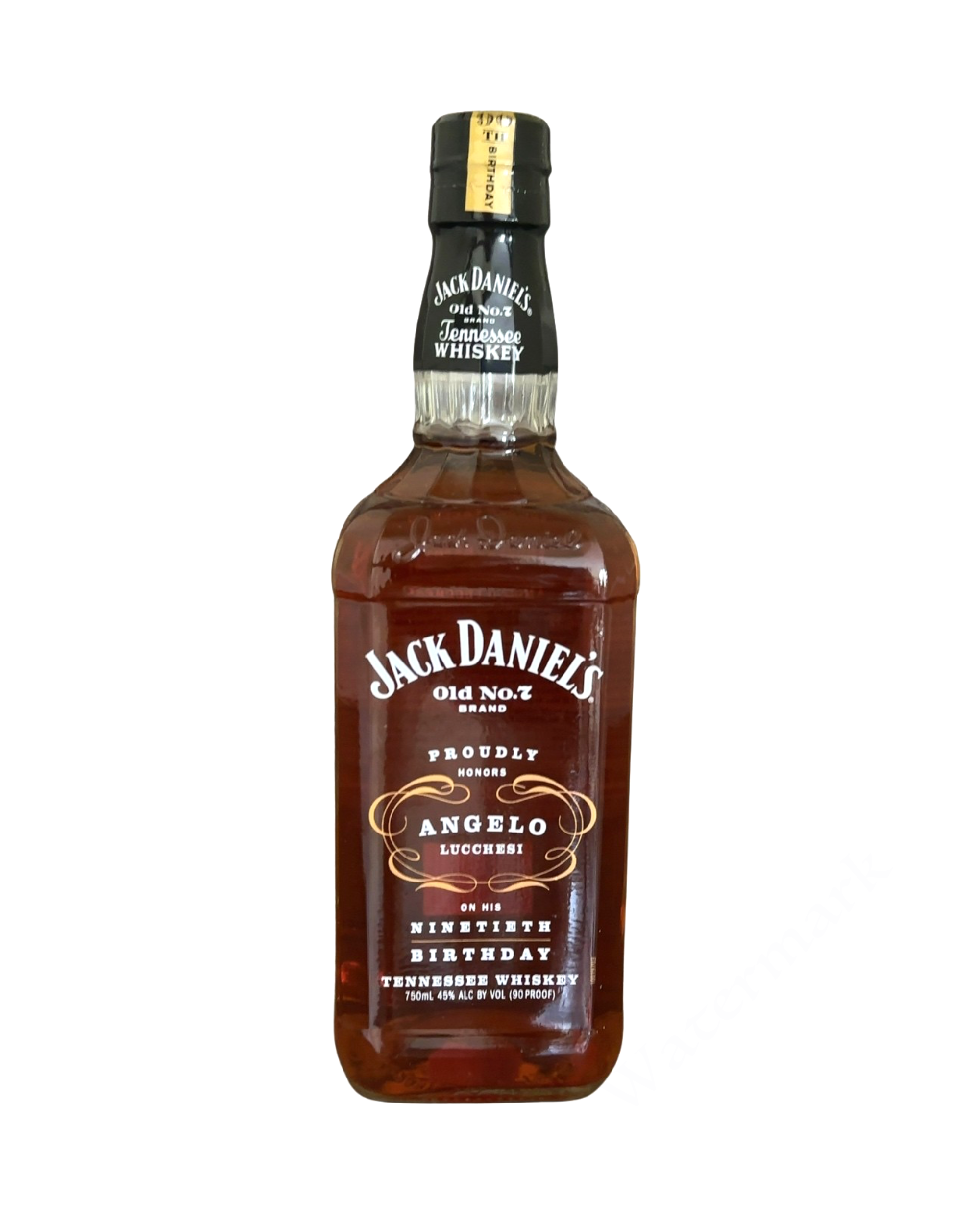 Jack Daniel's Old No. 7 Tennessee Whiskey Angelo Lucchesi Ninetieth Birthday 90 Proof
