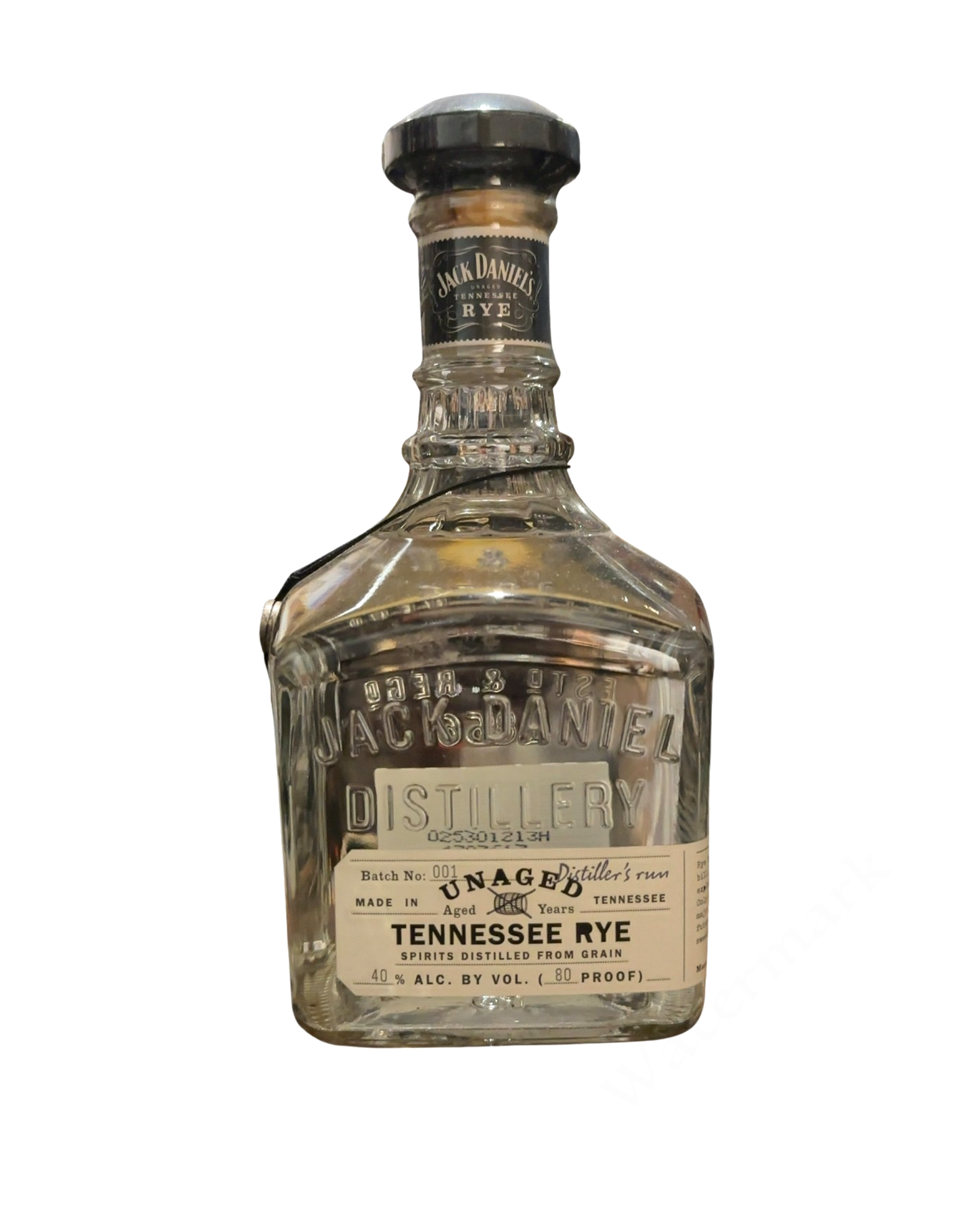 2012 Jack Daniel's Unaged Tennessee Rye 80 Proof