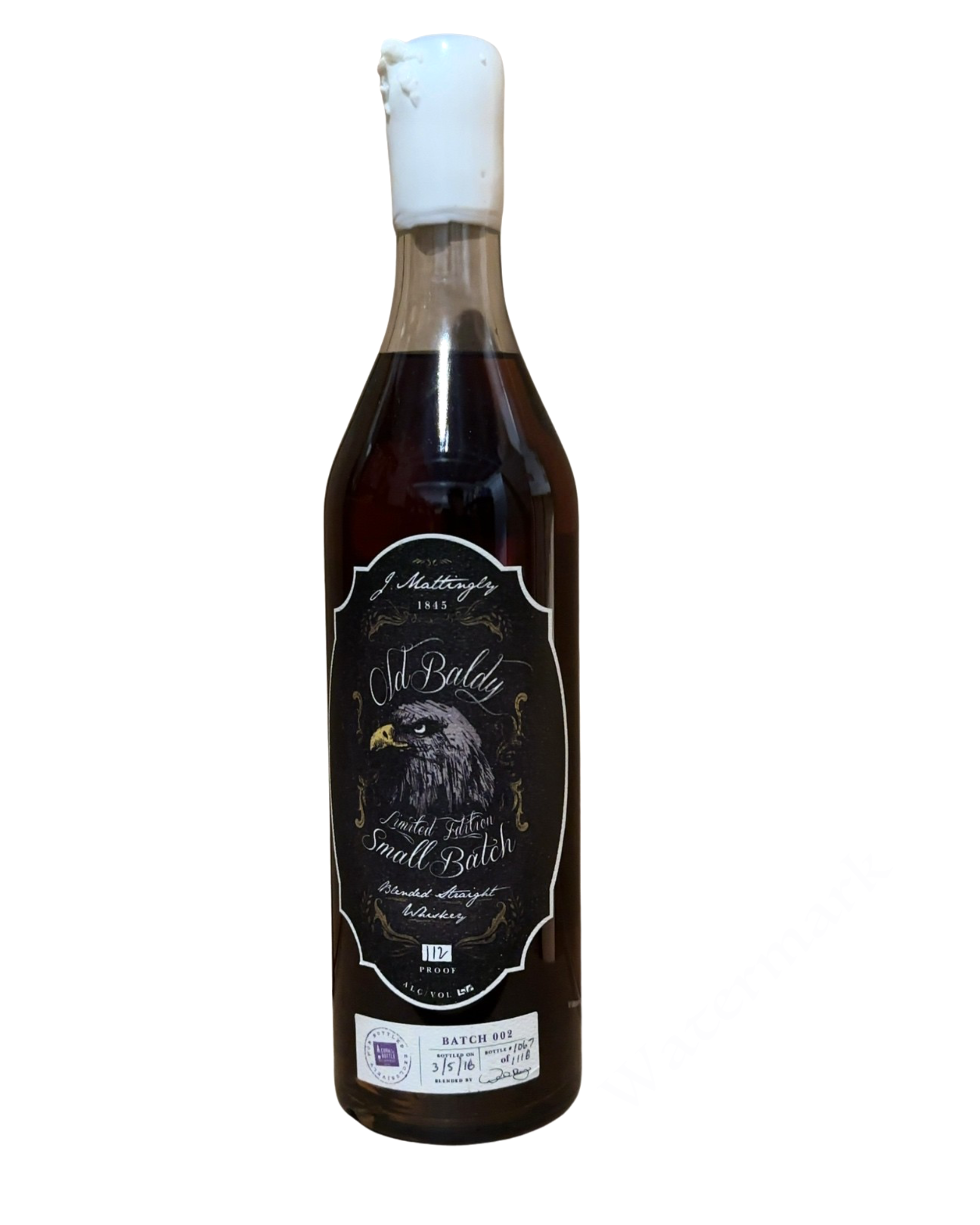 J. Mattingly Old Baldy Small Batch Blended Straight Whiskey 112 Proof