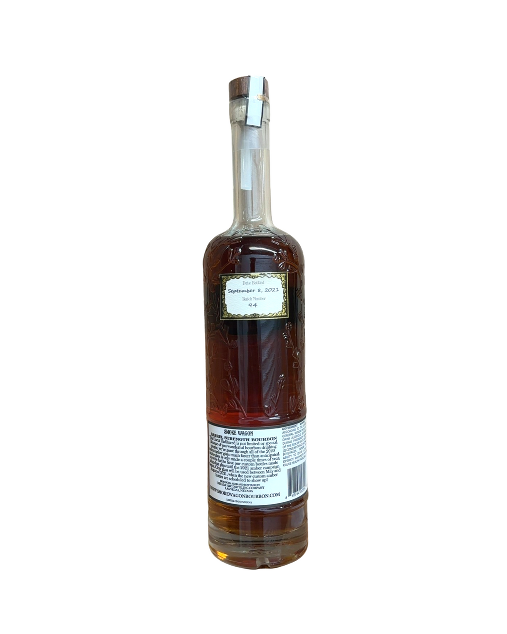 2021 Smoke Wagon BARREL STRENGTH BOURBON Uncut Unfiltered 114.88 Proof 750ml Batch 94