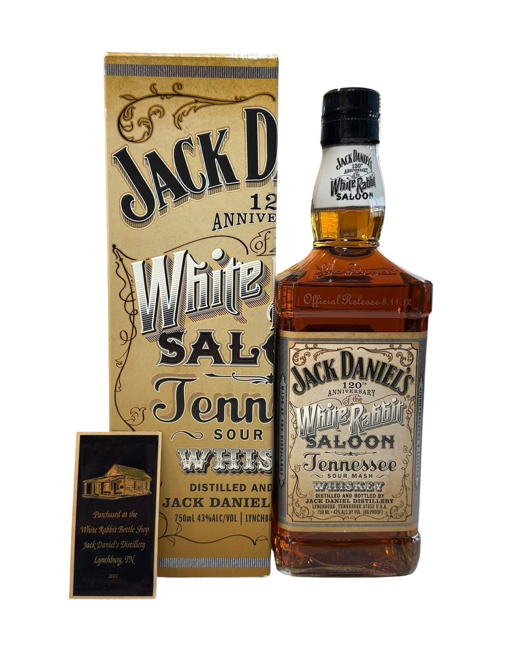 2012 Jack Daniel Signed Distillery Release 120th Anniversary of the White Rabbit Saloon 86 Proof 750ml