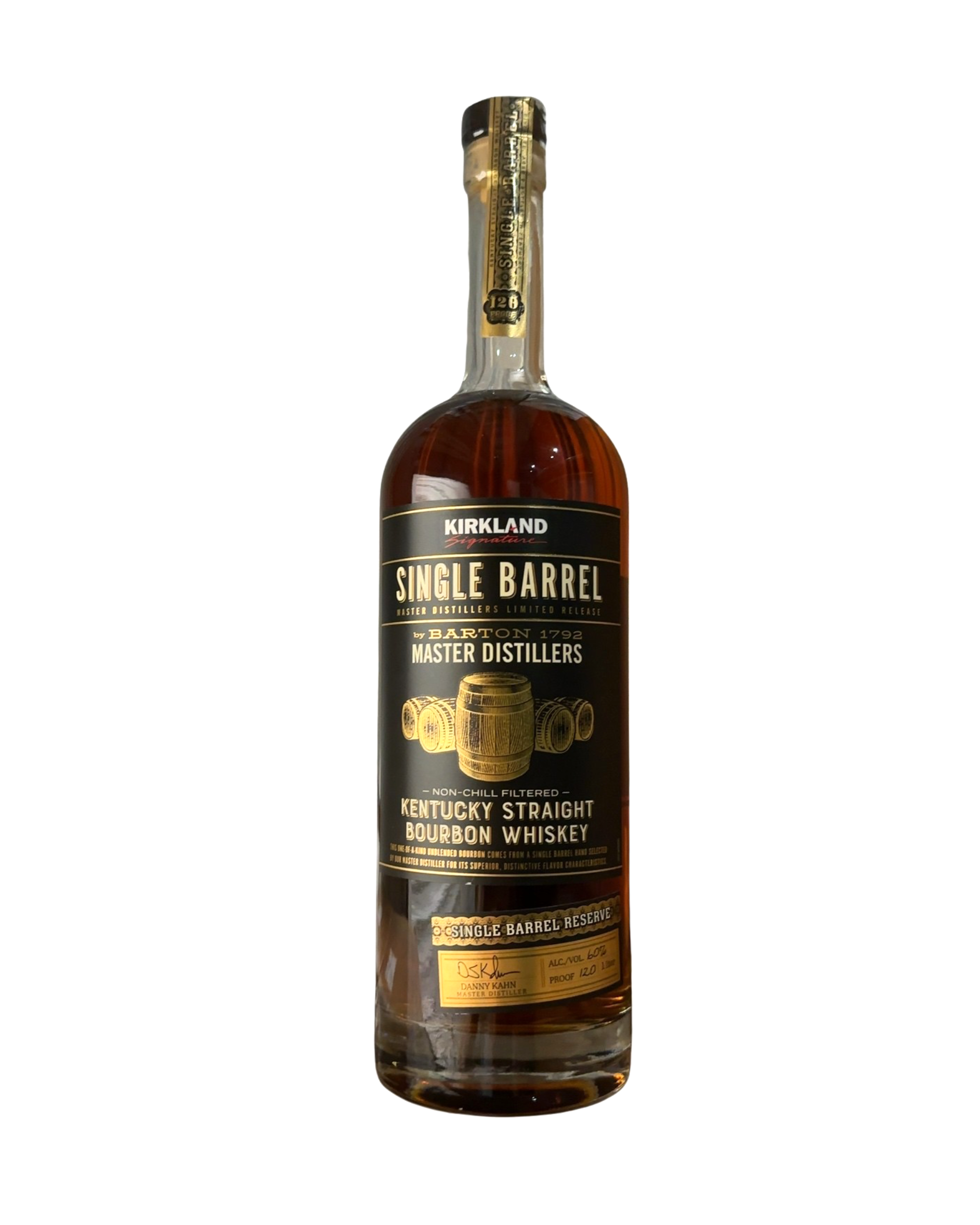 2023 Barton 1792 Master Distillers Kirkland Signature Single Barrel Kentucky Straight Bourbon Whiskey 120 Proof 1 Liter