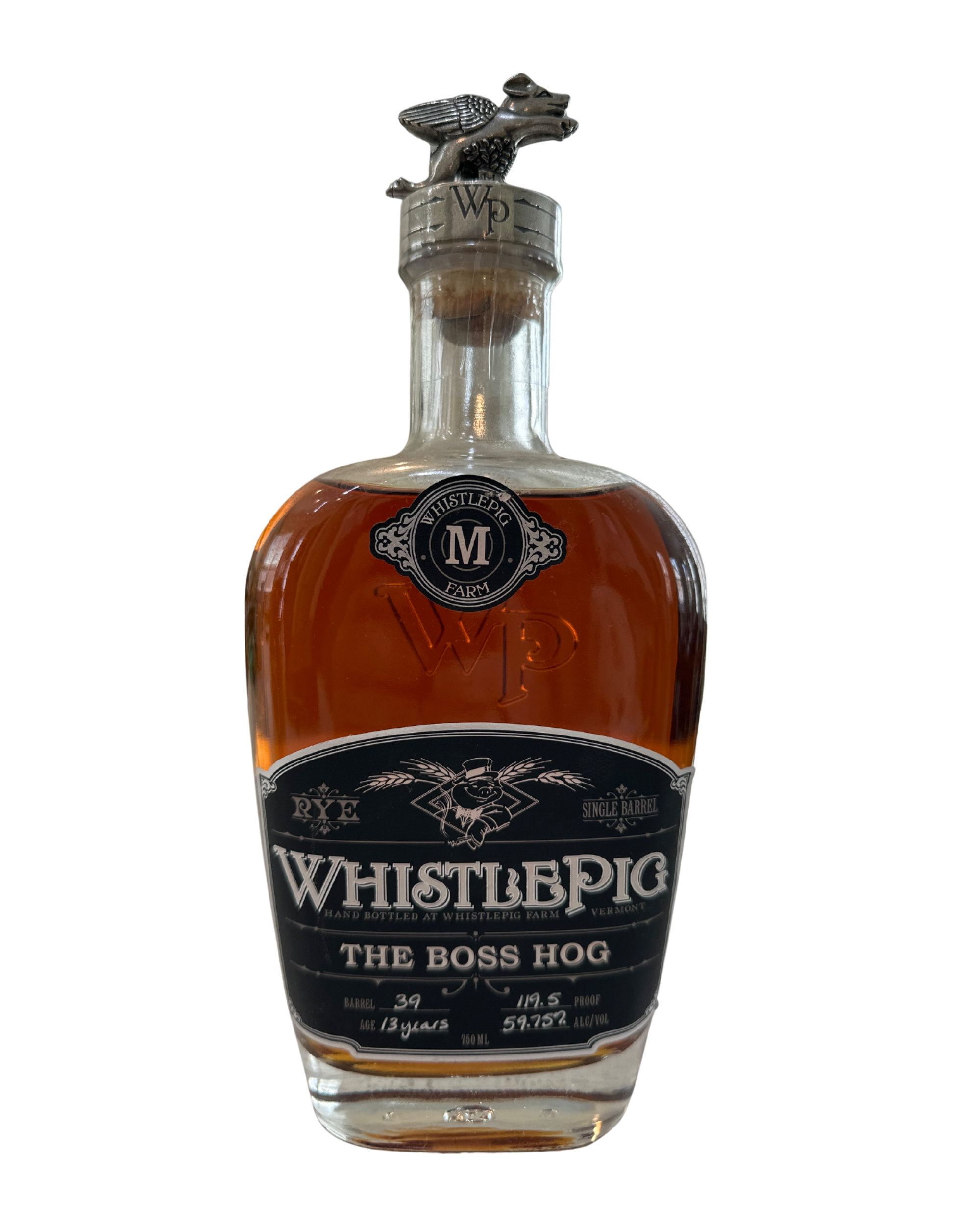 2014 WhistlePig Boss Hog Mortimer Straight Rye Whiskey 115.5 Proof