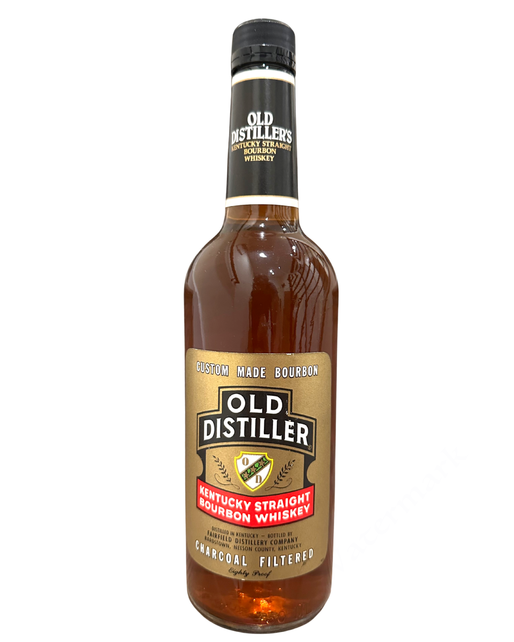 Fairfield Distillery Company Old Distiller Kentucky Straight Bourbon Whiskey 80 Proof