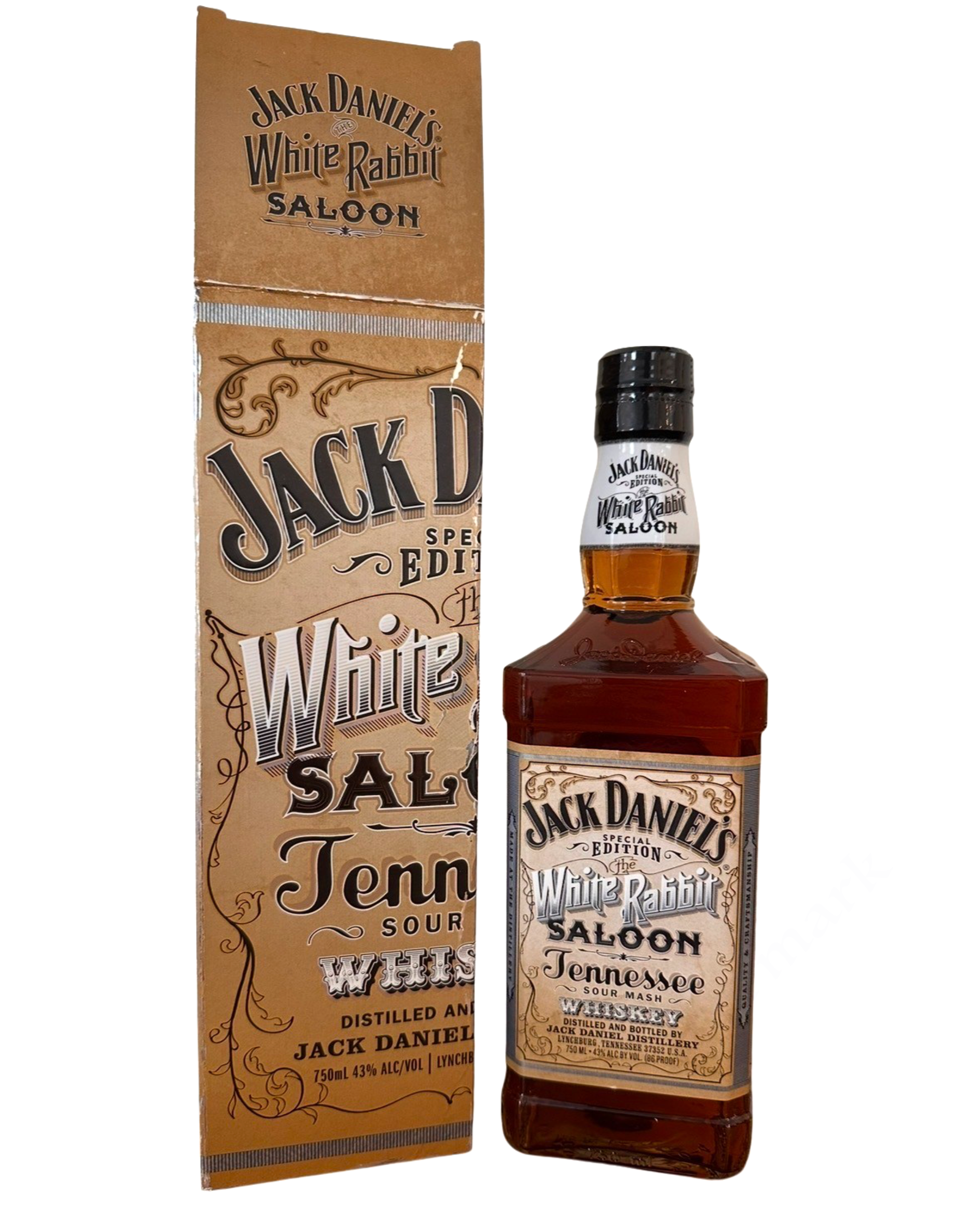 Jack Daniel Distillery Jack Daniel's The White Rabbit Saloon Tennessee Sour Mash Whiskey 86 Proof