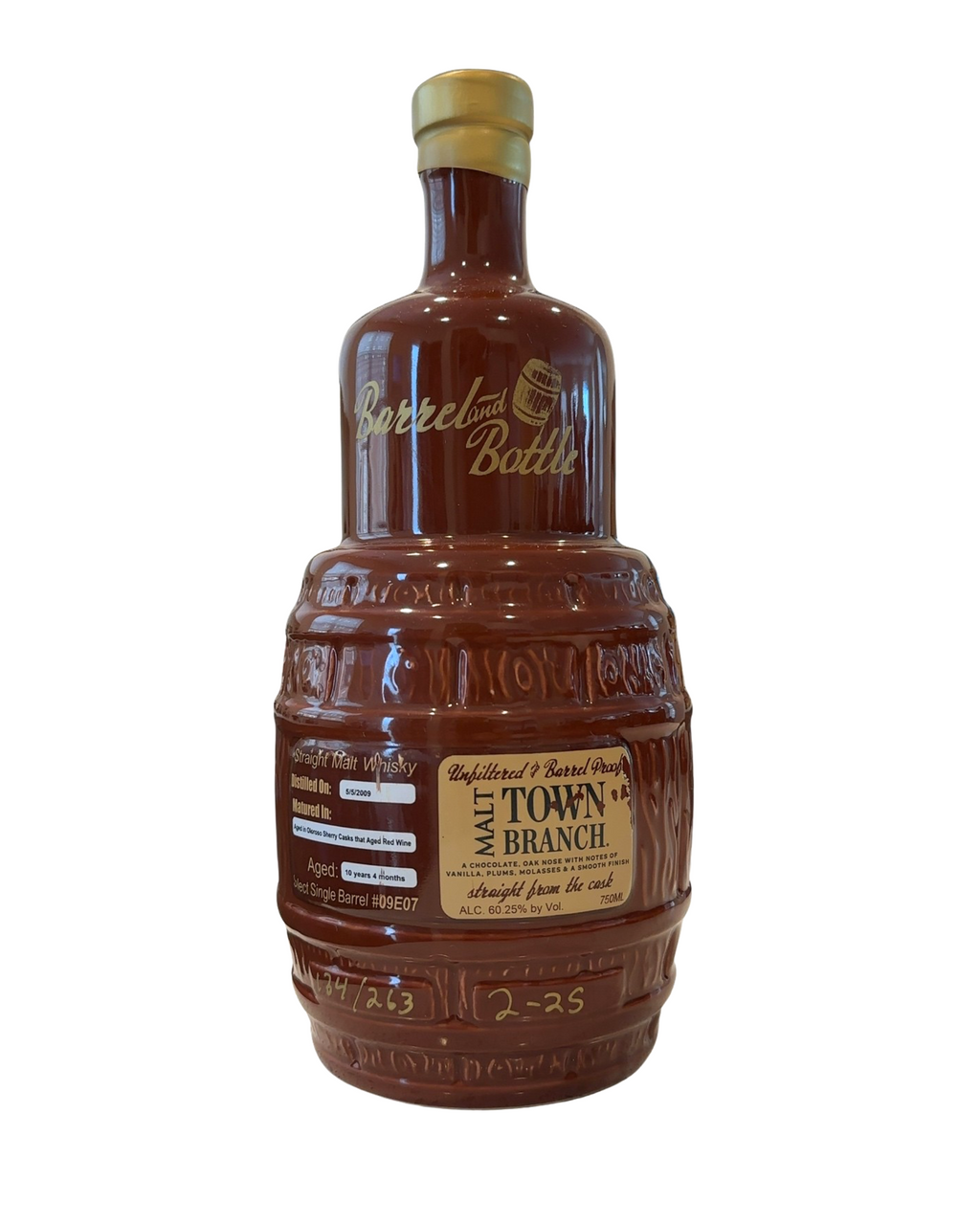 2019 Town Branch Unfiltered & Barrel Proof Straight Malt Whisky 120.5 Proof 750ml