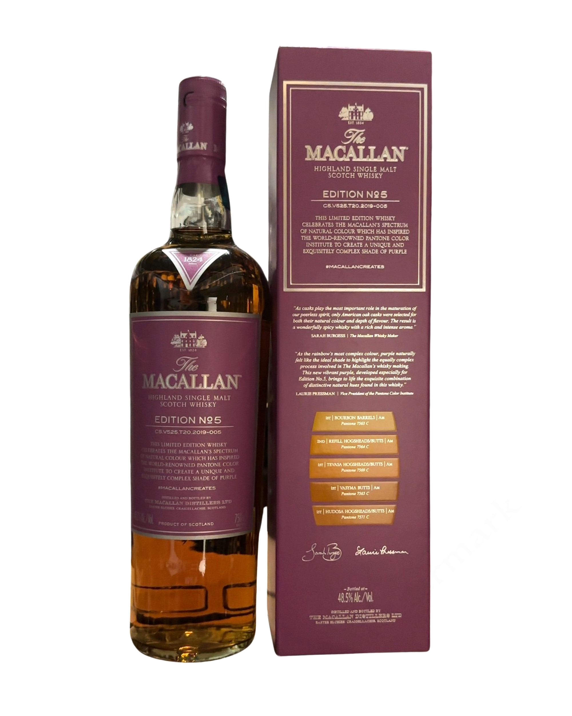 2019 The Macallan Edition N°5 Highland Single Malt Scotch Whisky 97 Proof 750ml