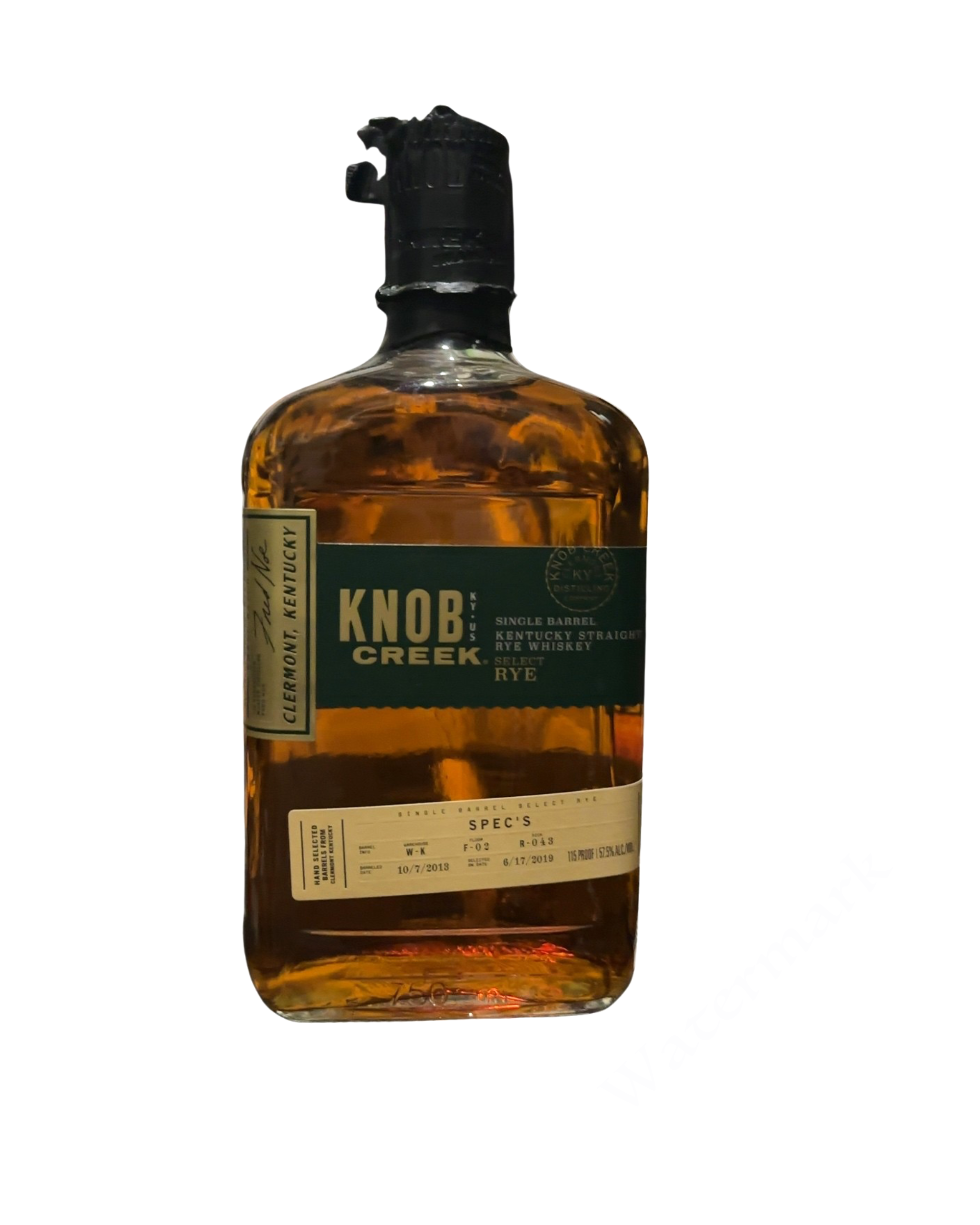 2019 Knob Creek Single Barrel Select Rye 115 Proof 750ml
