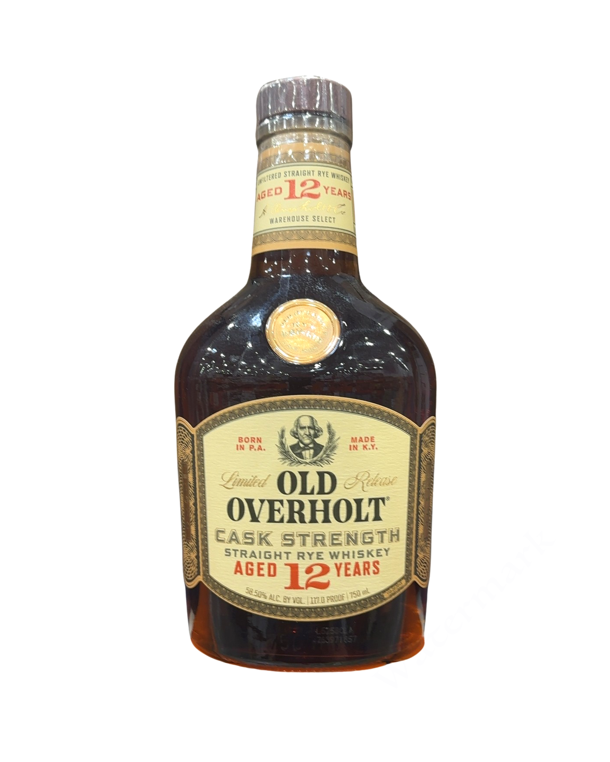 2025 Old Overholt Cask Strength Straight Rye Whiskey 117.0 Proof