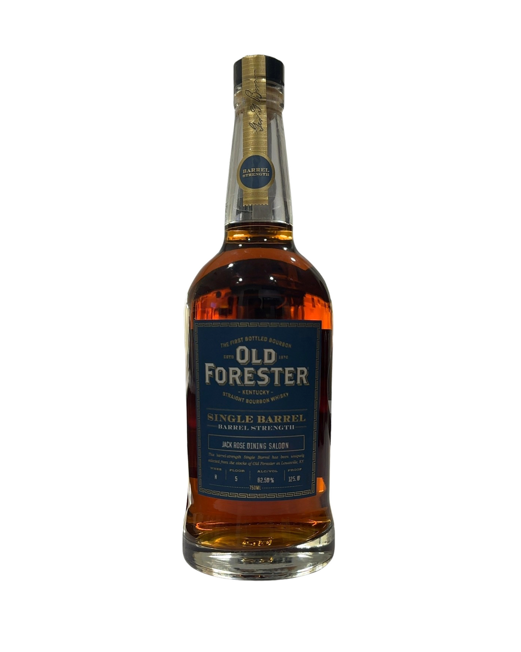 2022 Old Forester Single Barrel Barrel Strength Jack Rose Dining Saloon 125.0 Proof 750ml