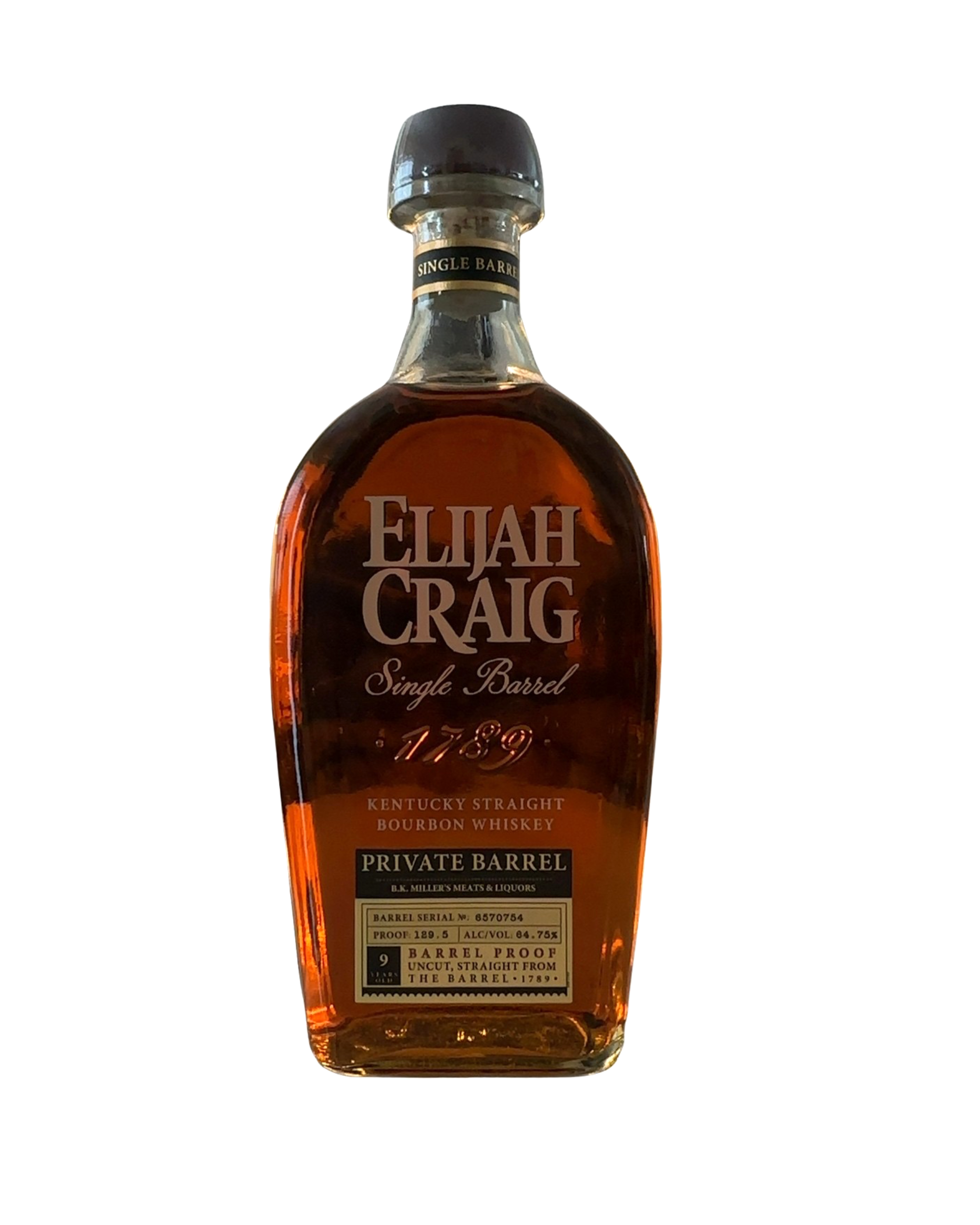 Elijah Craig BK Miller Single Barrel 129.5 Proof 750ml