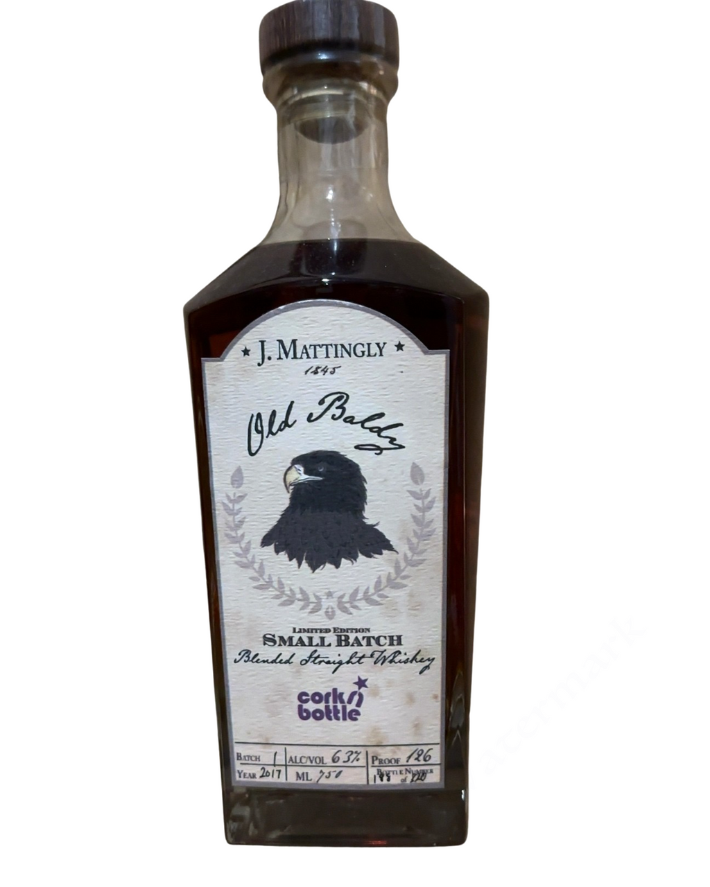 J. Mattingly Old Baldy Small Batch Blended Straight Whiskey 126 Proof