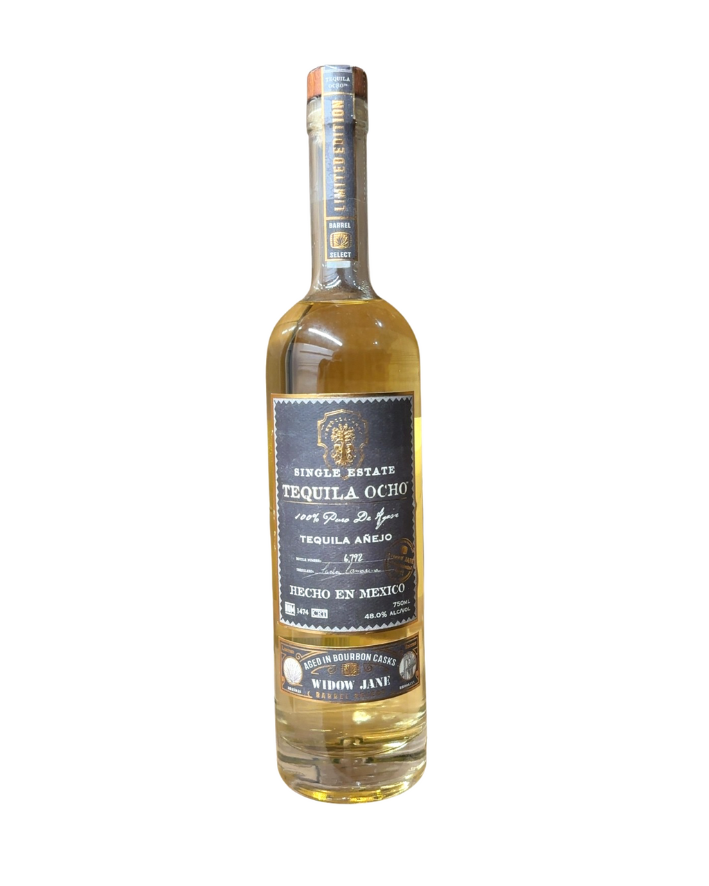 2022 Tequila Ocho Widow Jane Single Estate Tequila Ocho Tequila Añejo 96 Proof 750ml