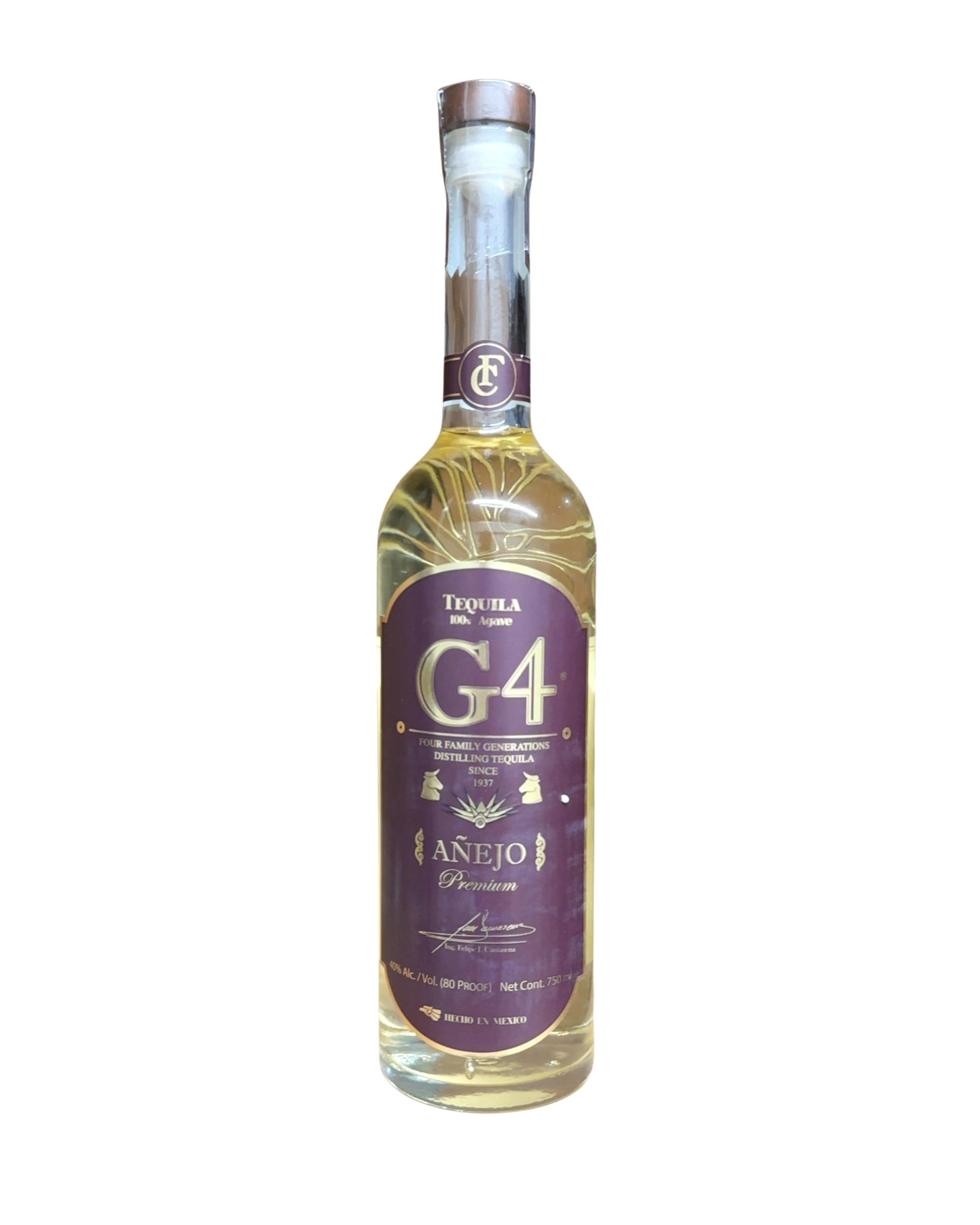 2020 G4 Nom 1579 G4 Añejo Premium Tequila 80 Proof 750ml