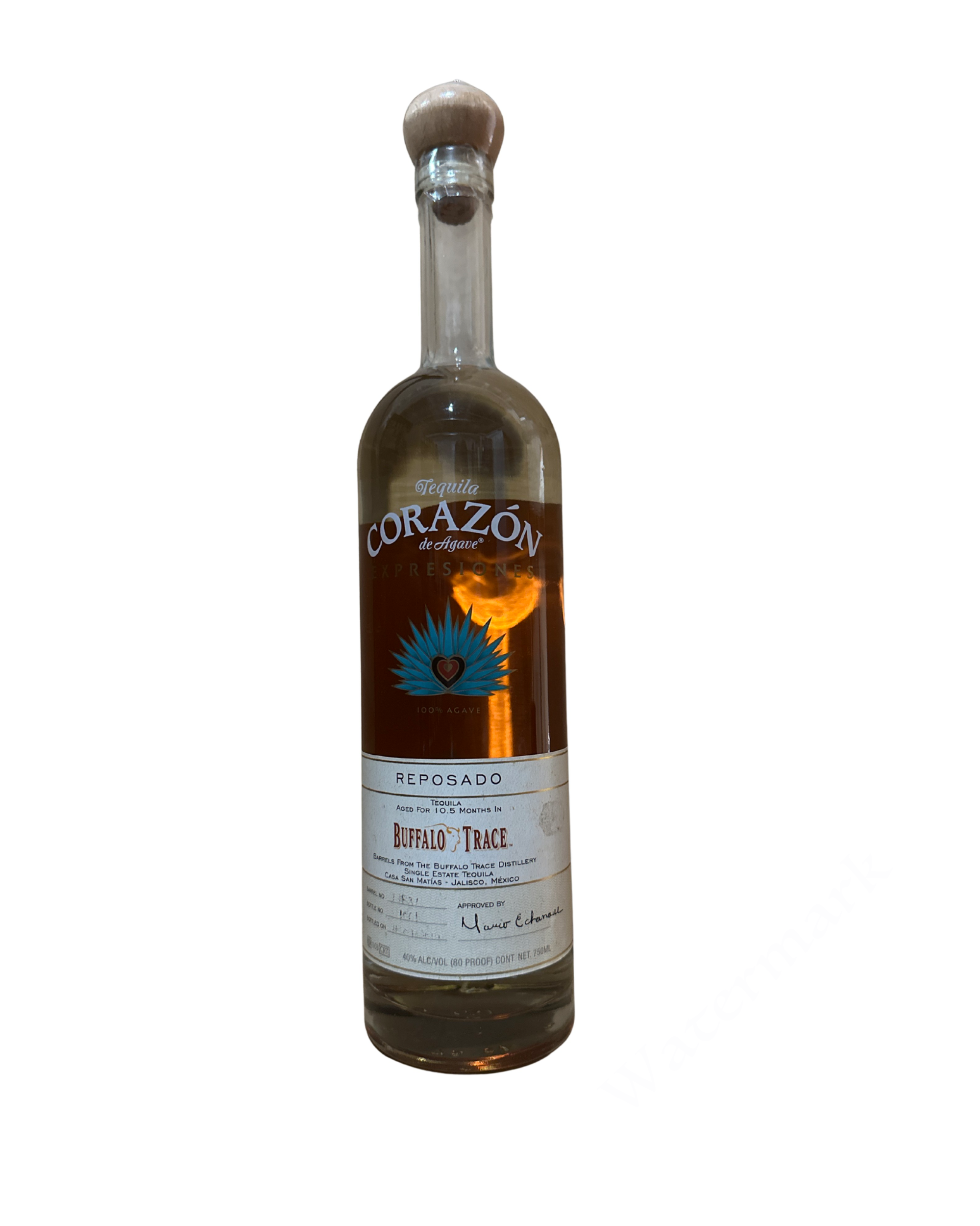 Corazon de Agave (aged in Buffalo Trace barrels) Corazon de Agave Expresiones Reposado 80 Proof