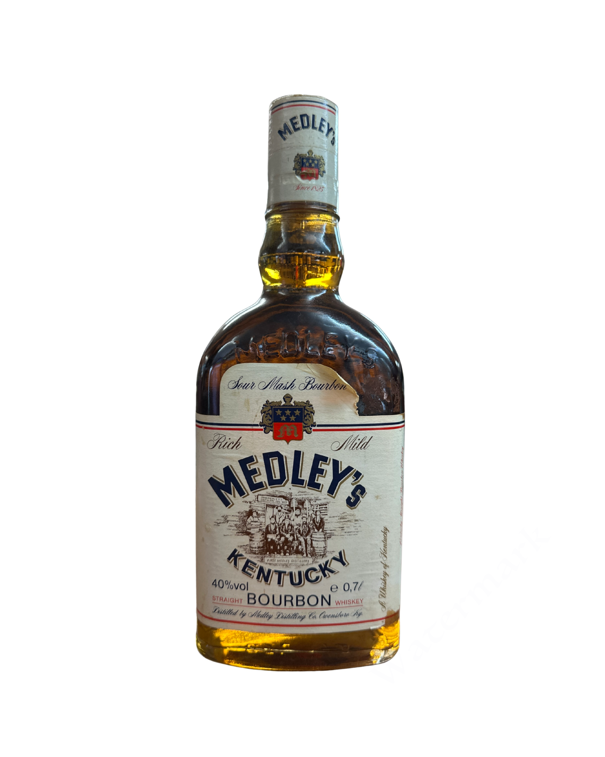 1980 Medley's (Distilled by Medley Distilling Co. Owensboro Ky) KENTUCKY STRAIGHT BOURBON WHISKEY 80 Proof