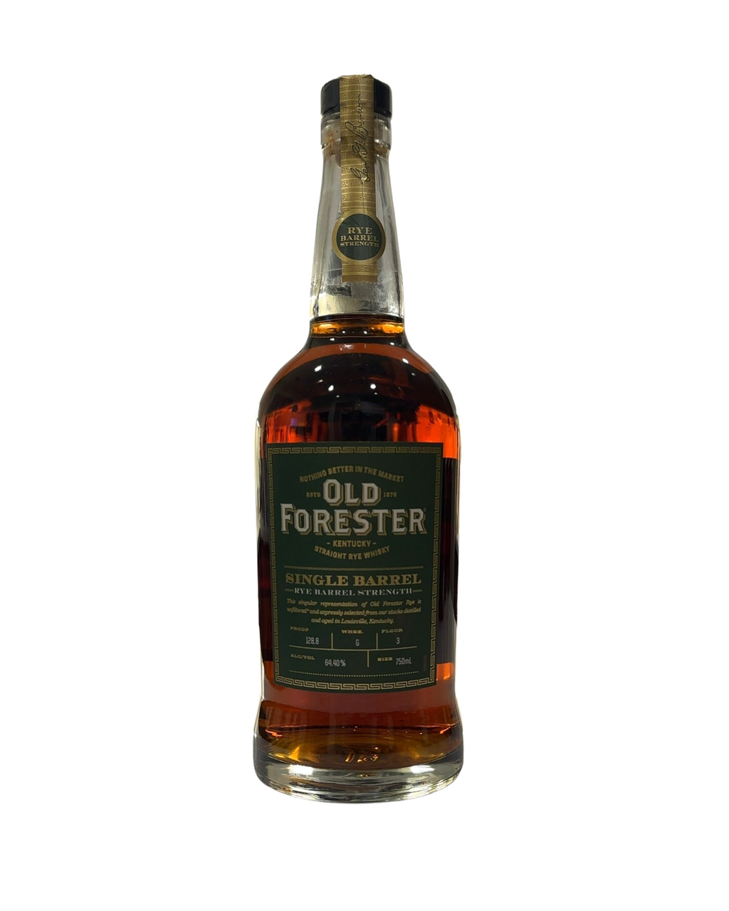 2021 Old Forester Single Barrel Rye Barrel Strength 128.8 Proof 750ml
