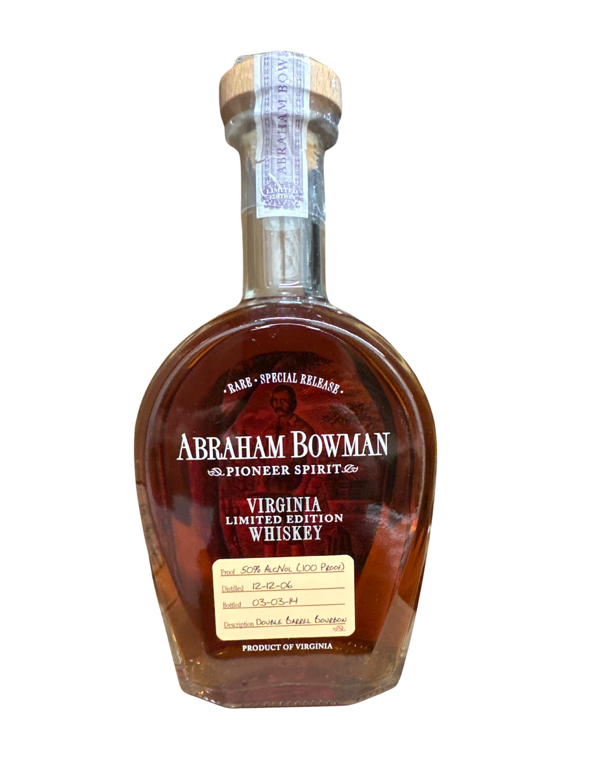 2014 Abraham Bowman Double Barrel Bourbon 100 Proof