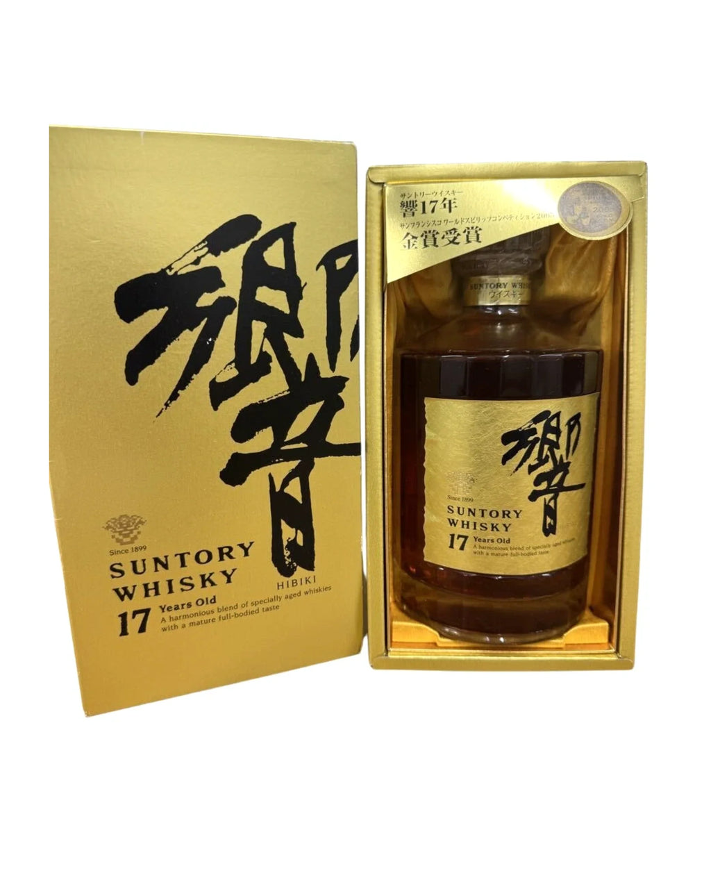 1990's Suntory Hibiki 17 Years Old Gold Label with box 86 Proof 700ml