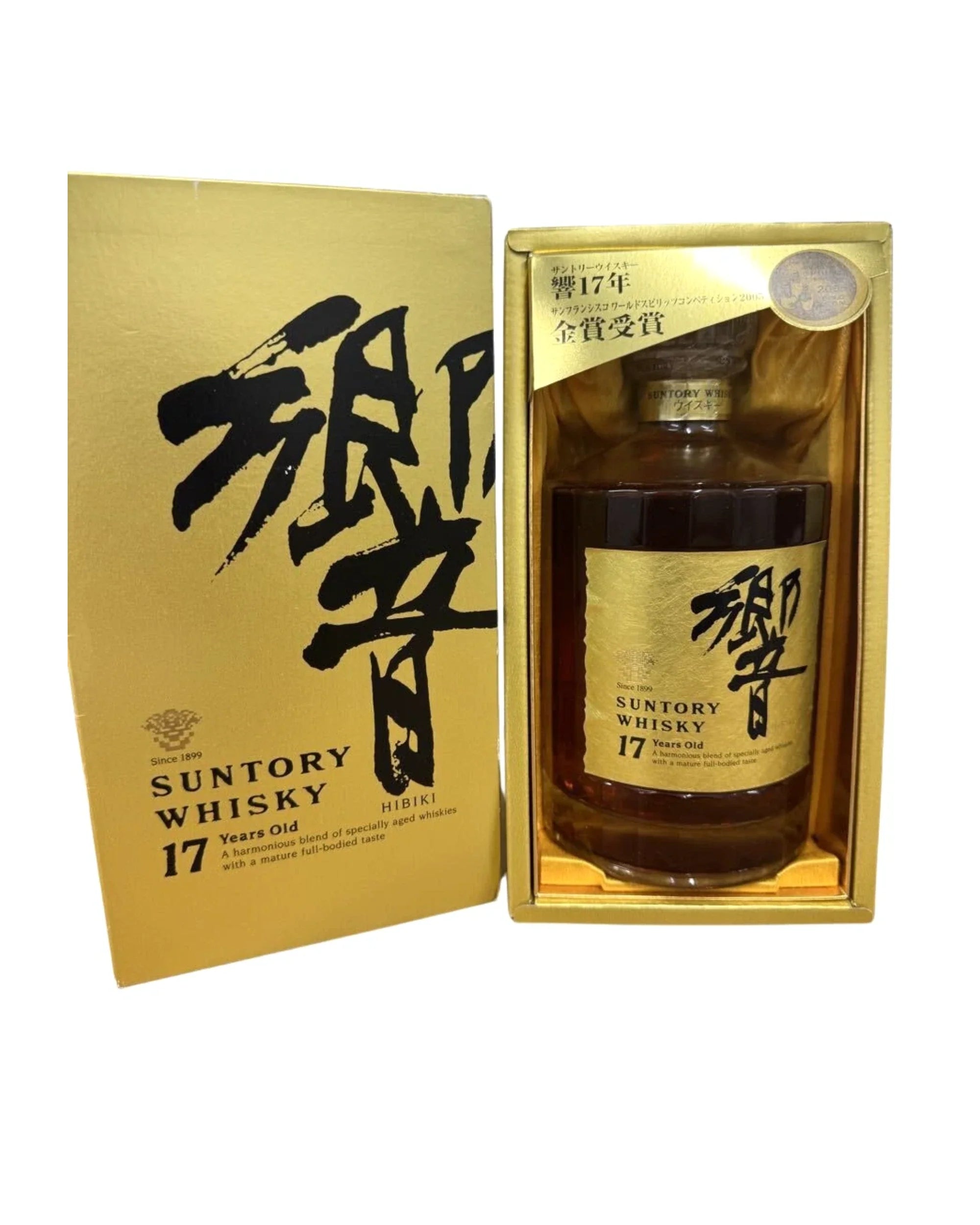1990's Suntory Hibiki 17 Years Old Gold Label with box 86 Proof 700ml