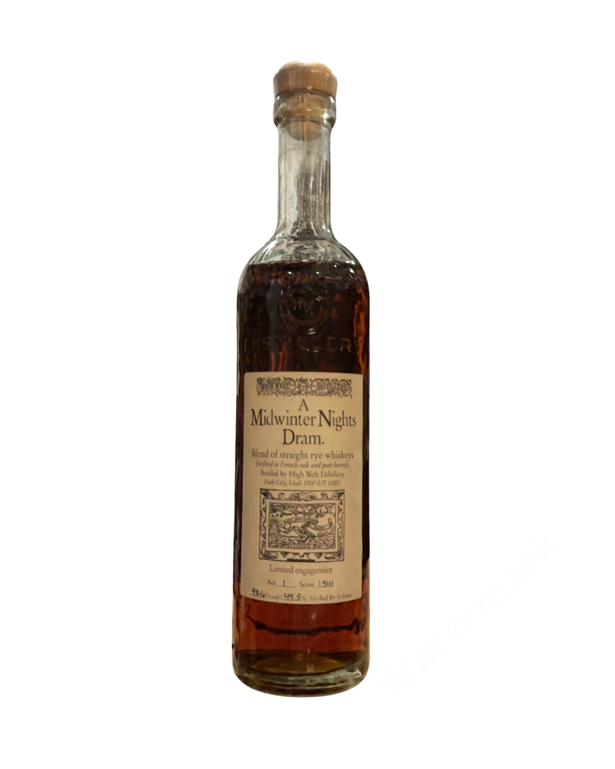2013 High West Distillery A Midwinter Nights Dram 98.6 Proof Batch Act 1