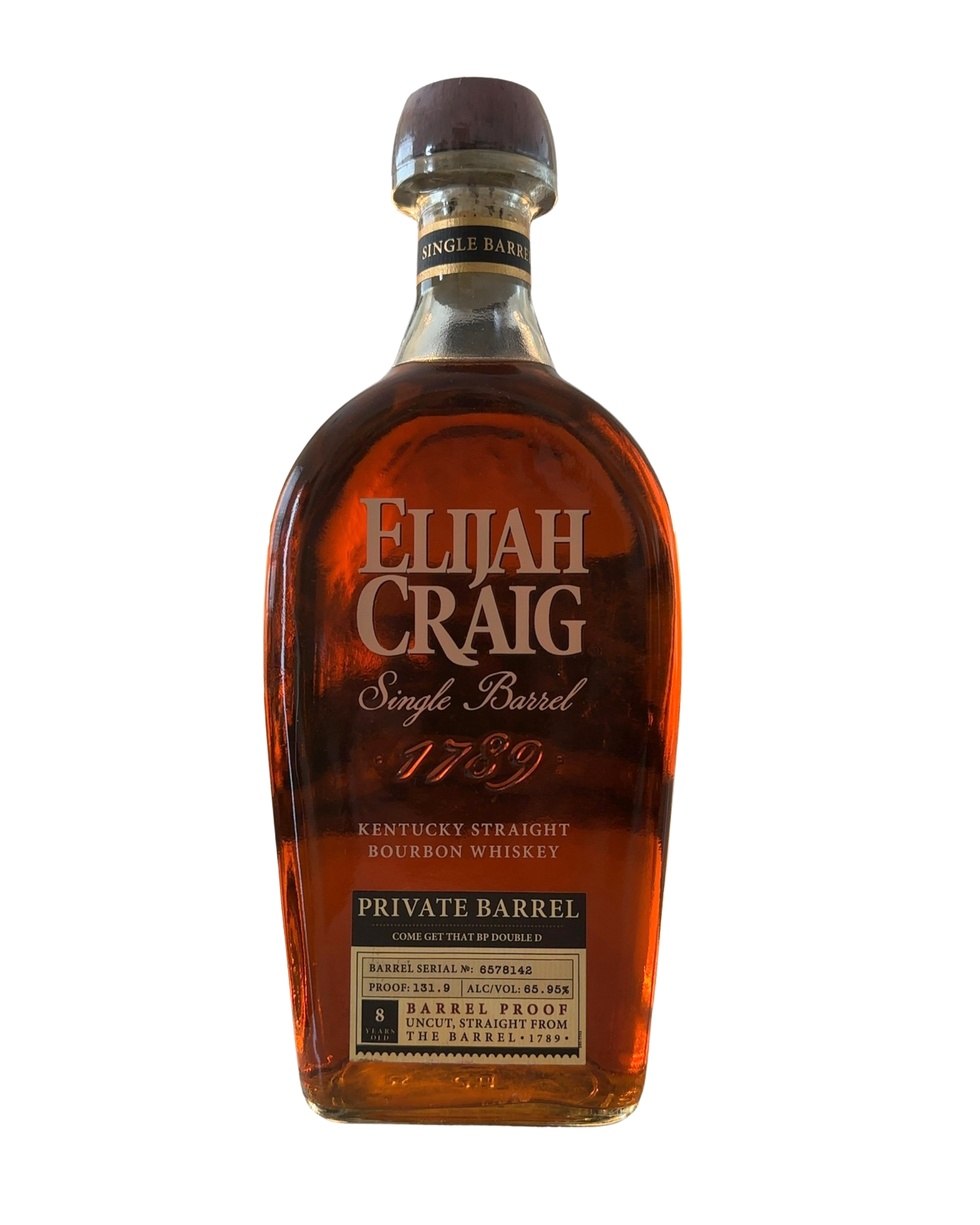 2022 Elijah Craig Come Get That BP Double D Single Barrel 131.9 Proof 750ml
