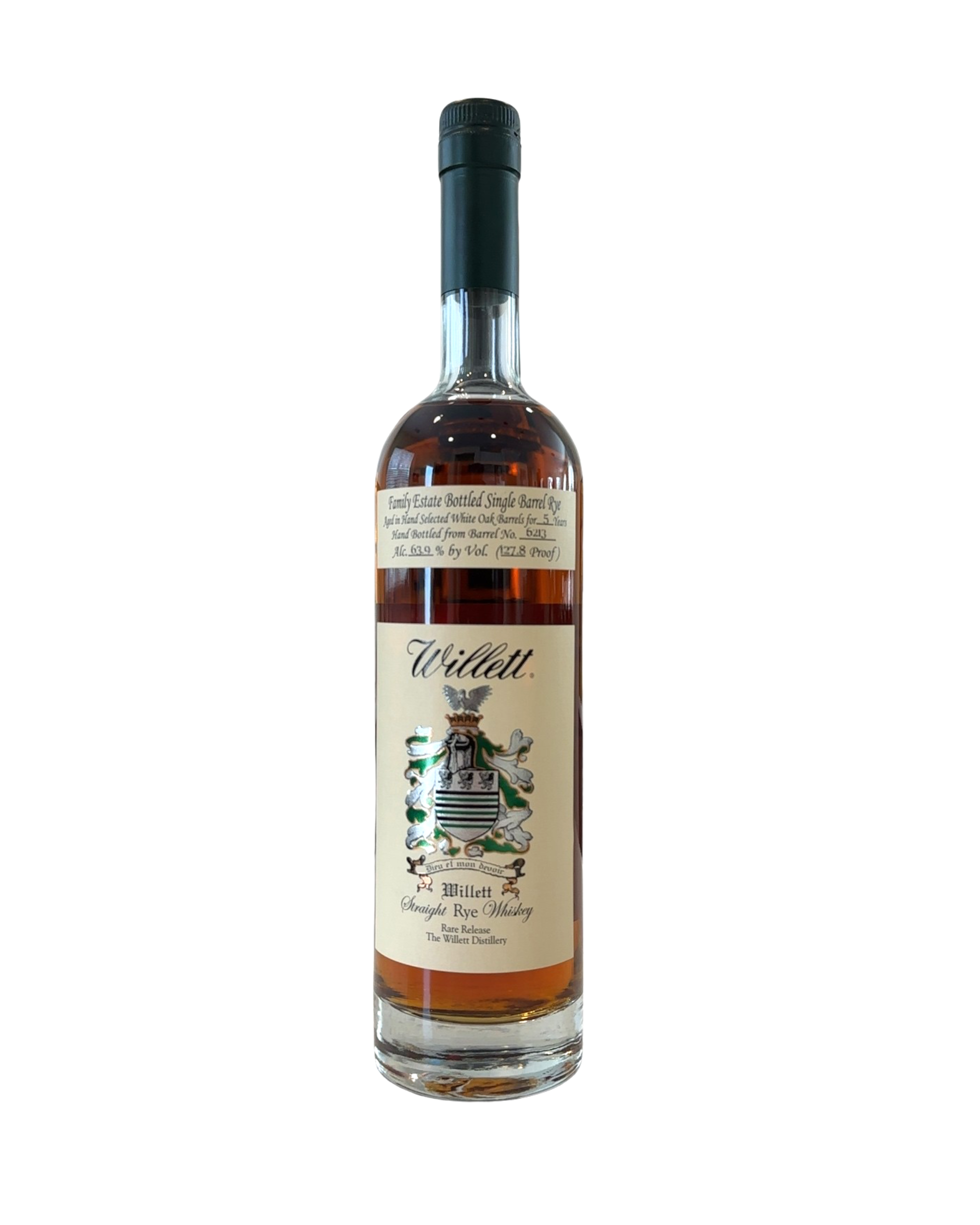 The Willett Distillery Gift Shop Release Family Estate Bottled Single Barrel Rye 127.8 Proof 750ml