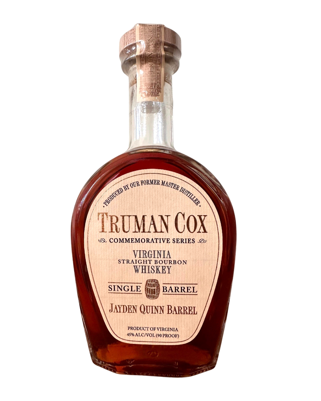 2018 Bowman Truman Cox Commemorative Series Single Barrel Jayden Quinn Barrel 90 Proof 750ml