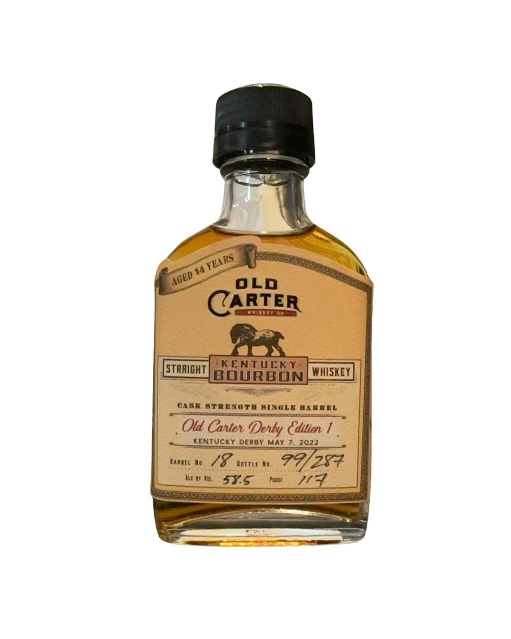 2022 Old Carter Kentucky Straight Bourbon Whiskey - Derby Edition 1 117 Proof 100ml