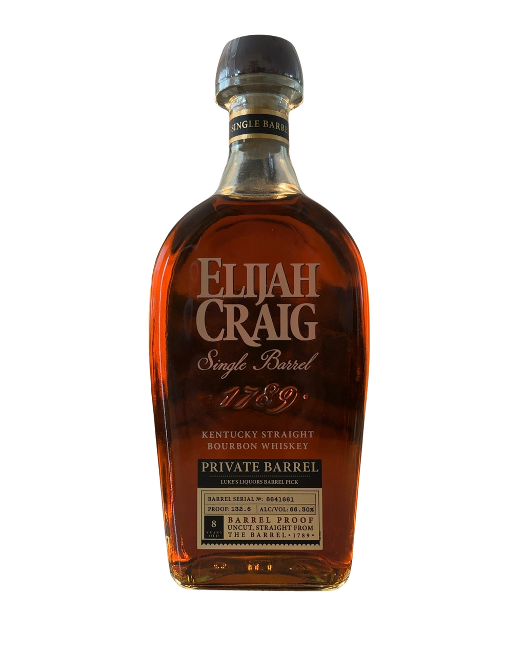 2021 Elijah Craig Luke's Liquors Single Barrel 132.6 Proof 750ml