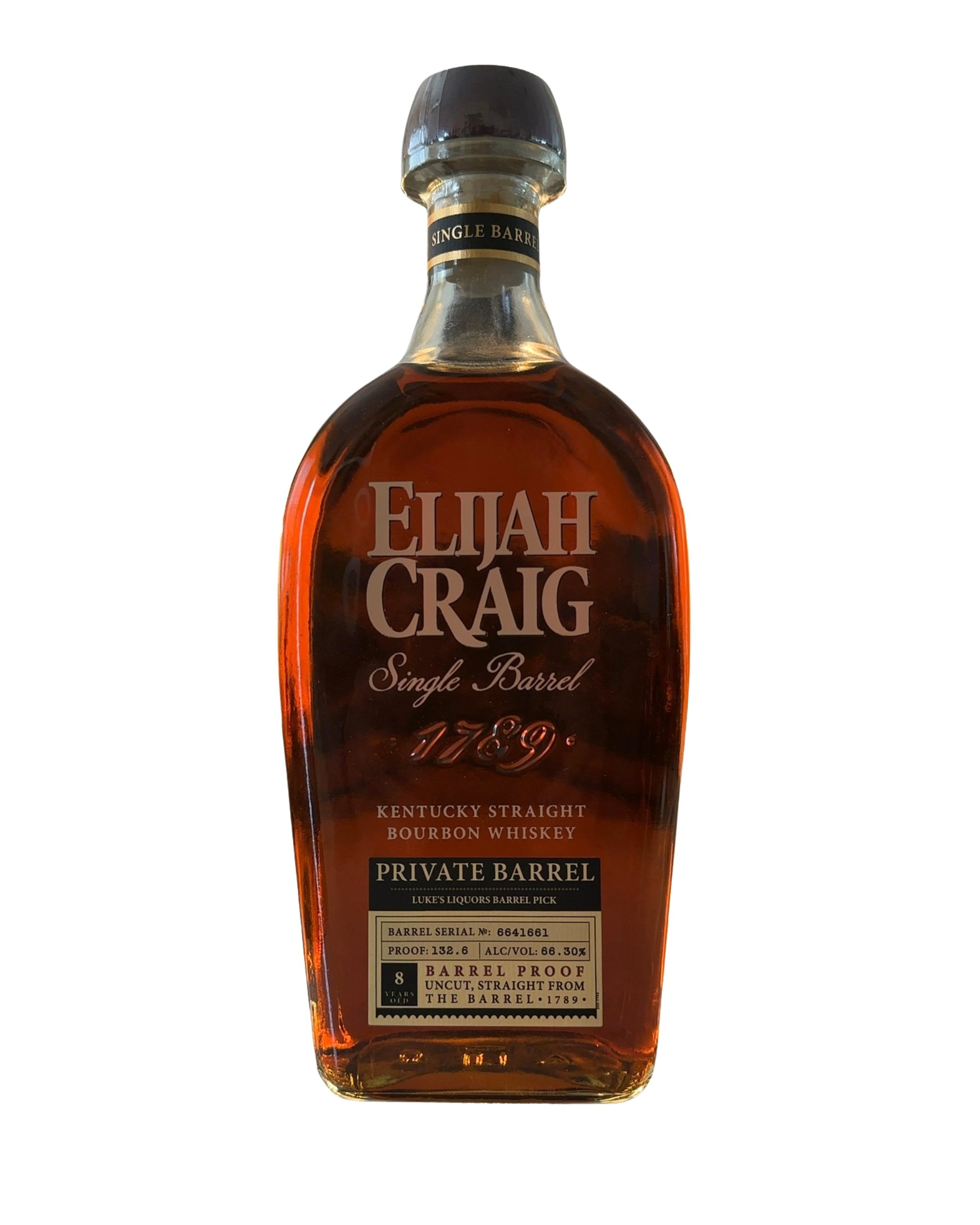 2021 Elijah Craig Luke's Liquors Single Barrel 132.6 Proof 750ml