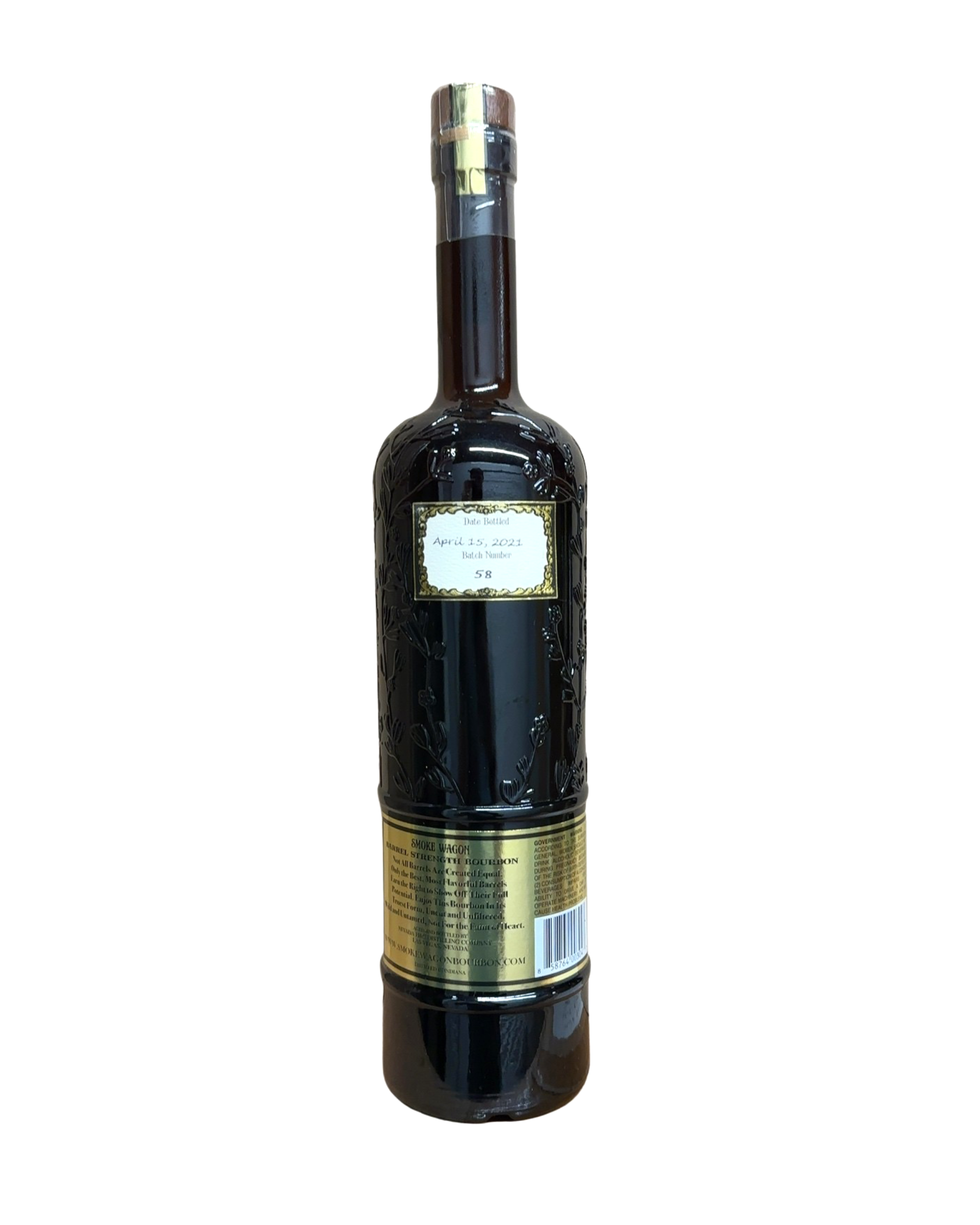 2021 SMOKE WAGON BARREL STRENGTH BOURBON 113.96 Proof 750ml Batch 58