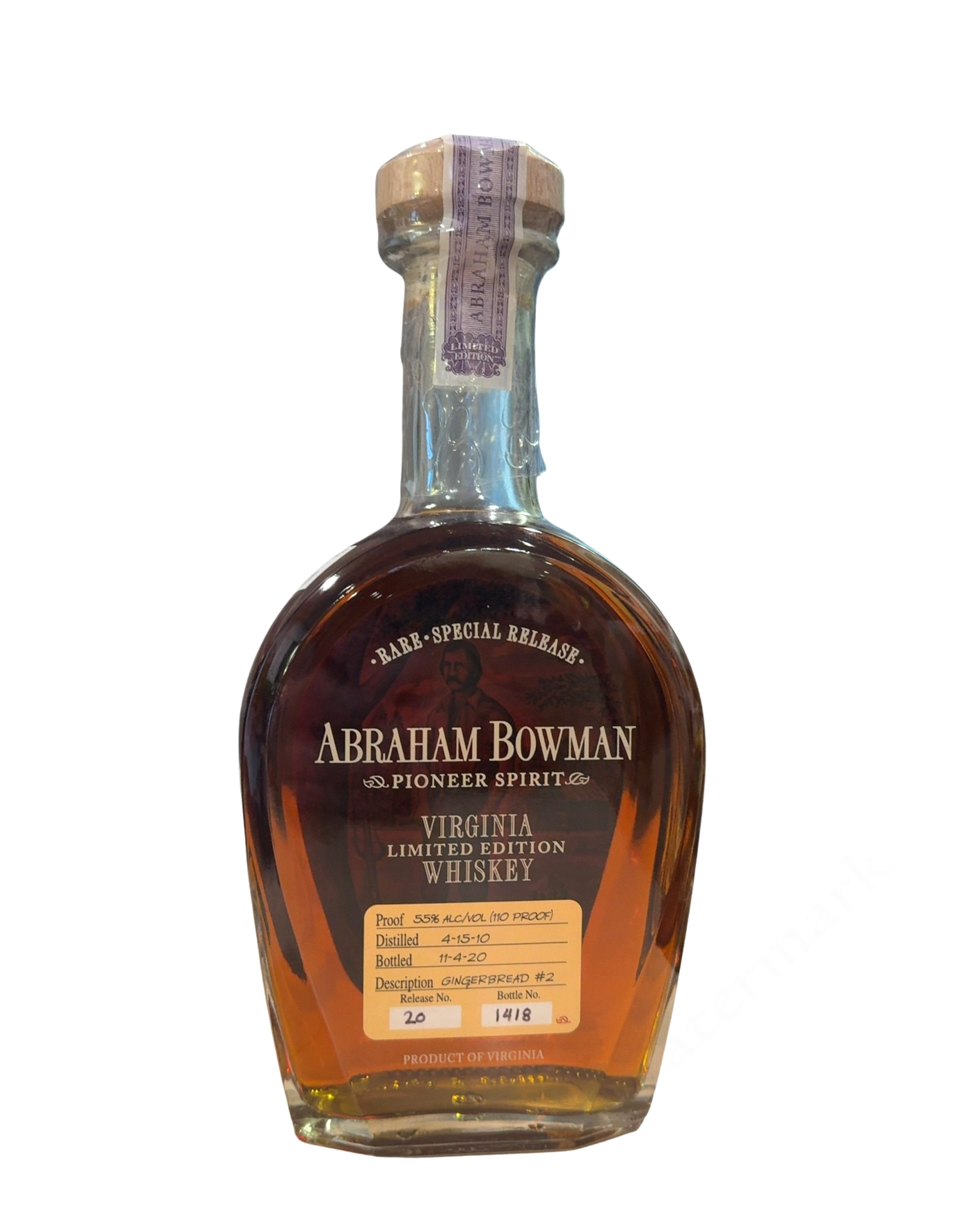 2020 Abraham Bowman Gingerbread #2 Whiskey 110 Proof 750ml
