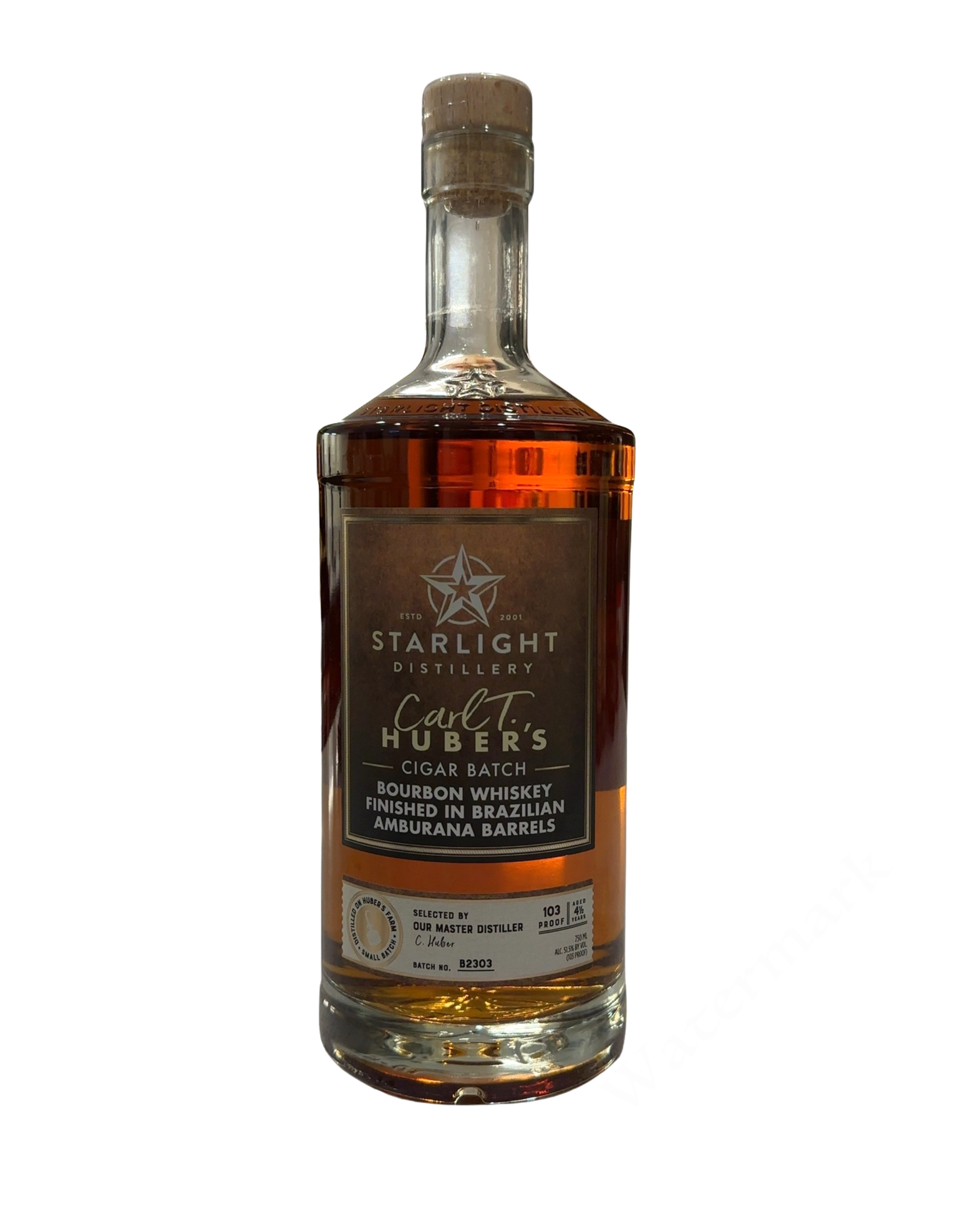 2023 Starlight Distillery Carl T. Huber's Cigar 103 Proof