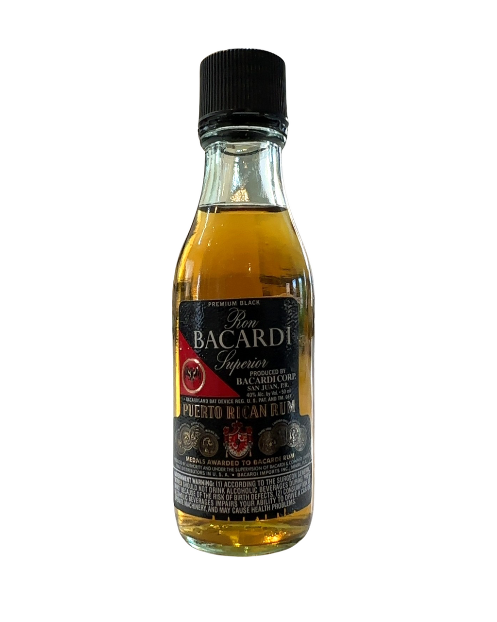 Puerto Rico Rum (1970's-1990's Bottling) 80 Proof 50ml
