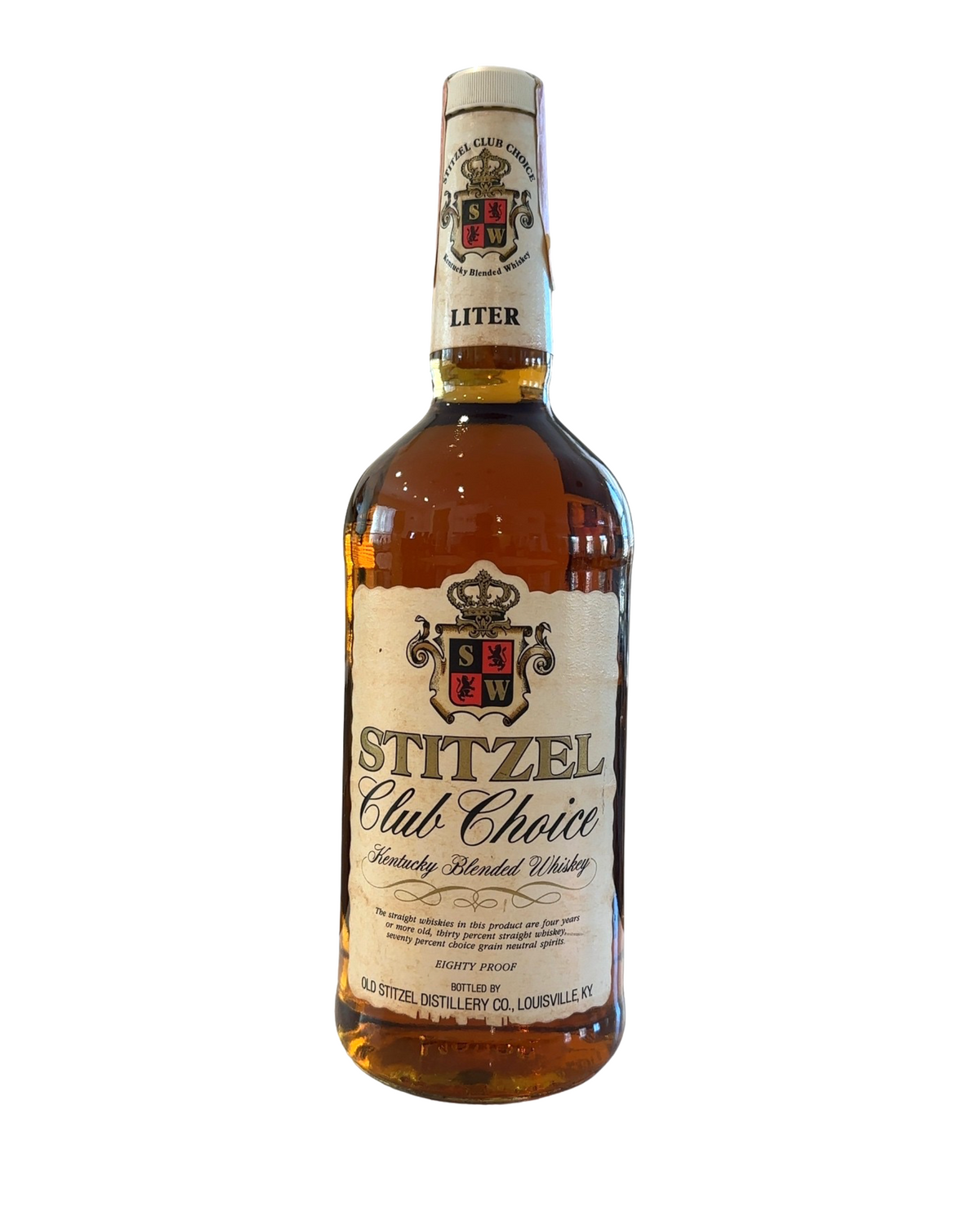 1984 Old Stitzel Distillery Stitzel Club Choice Kentucky Blended Whiskey 80 Proof 1.0 Liter 80 Proof 1000ml