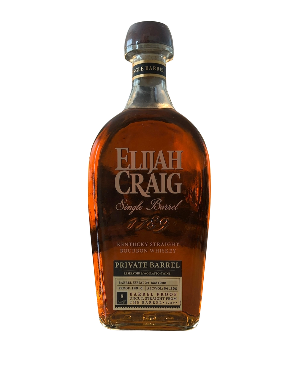 2021 Elijah Craig Reservoir & Wollaston Wine Single Barrel 128.5 Proof 750ml