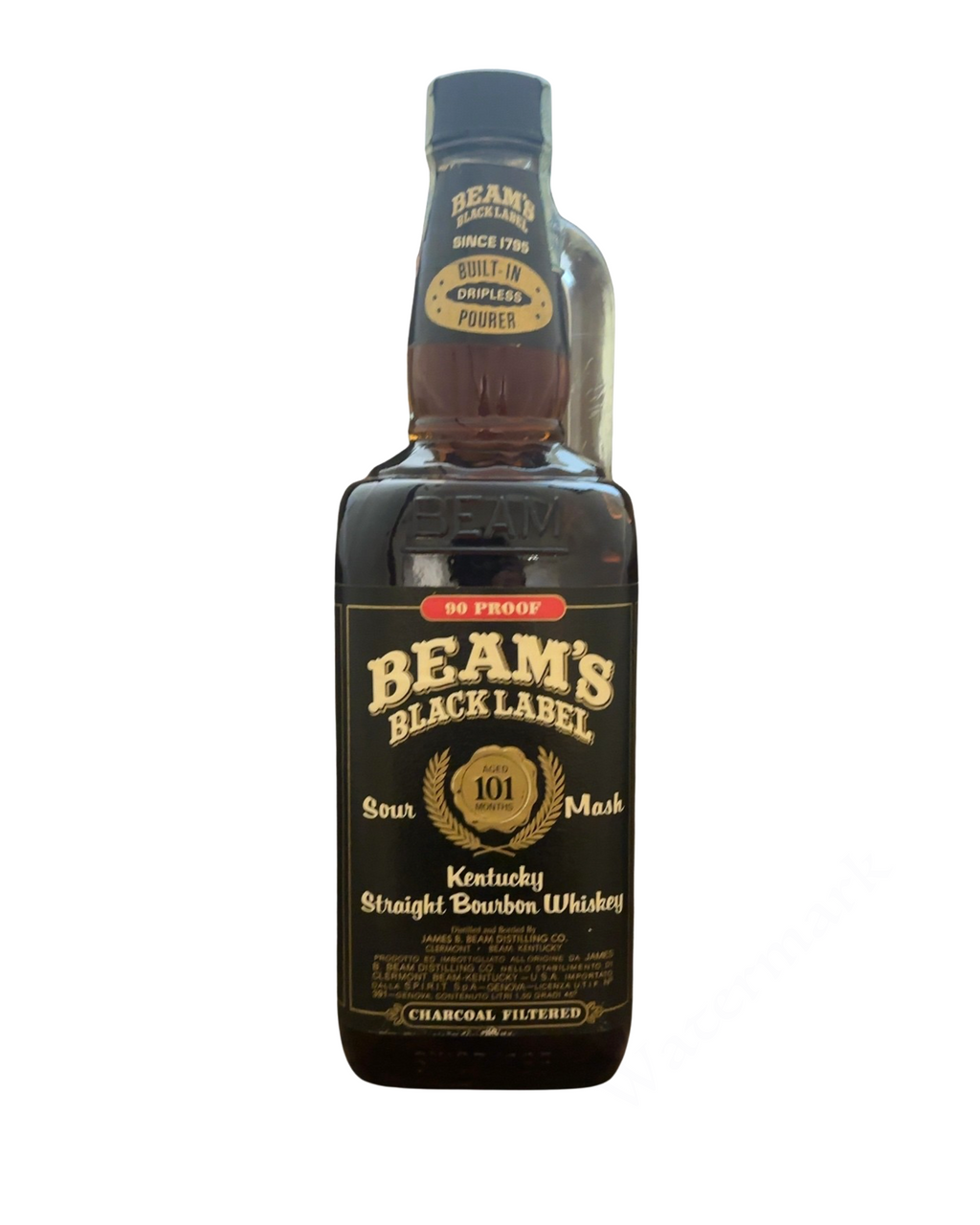 1980 James B. Beam Distilling Co. Beam's Black Label Kentucky Straight Bourbon Whiskey 90 Proof
