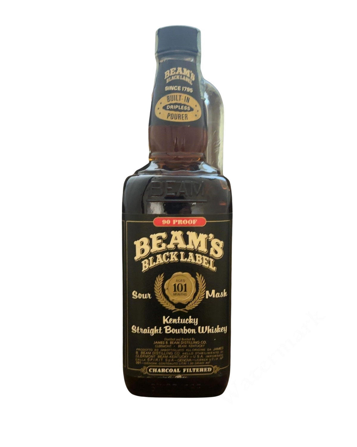 1980 James B. Beam Distilling Co. Beam's Black Label Kentucky Straight Bourbon Whiskey 90 Proof