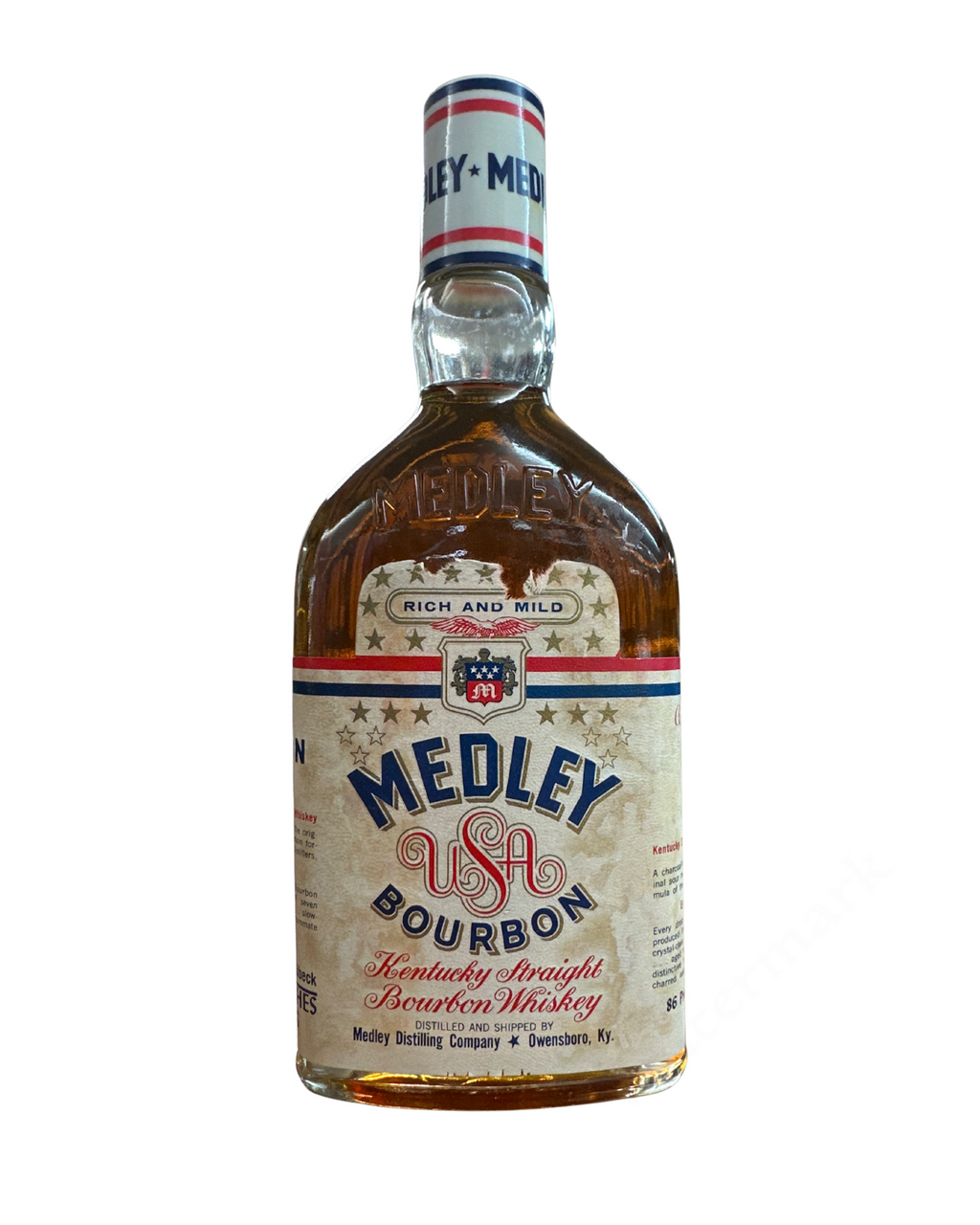 1980 Medley Distilling Company Medley USA Kentucky Straight Bourbon Whiskey 86 Proof