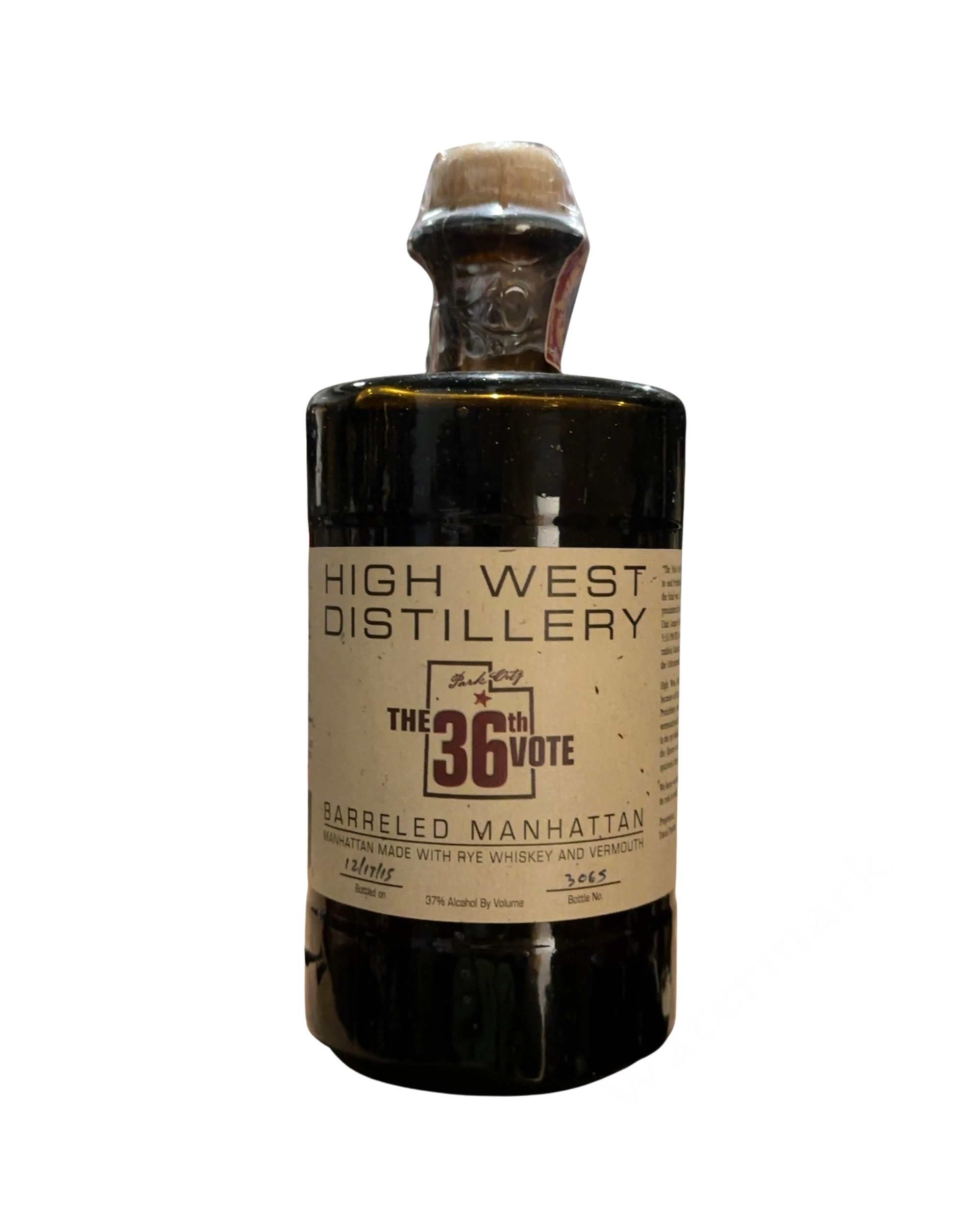 2015 High West Distillery The 36th Vote Barreled Manhattan 74 Proof