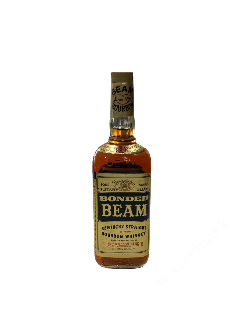 1975 James B. Beam Distilling Co. Bonded Beam Kentucky Straight Bourbon Whiskey 100 Proof 4/5th Quart