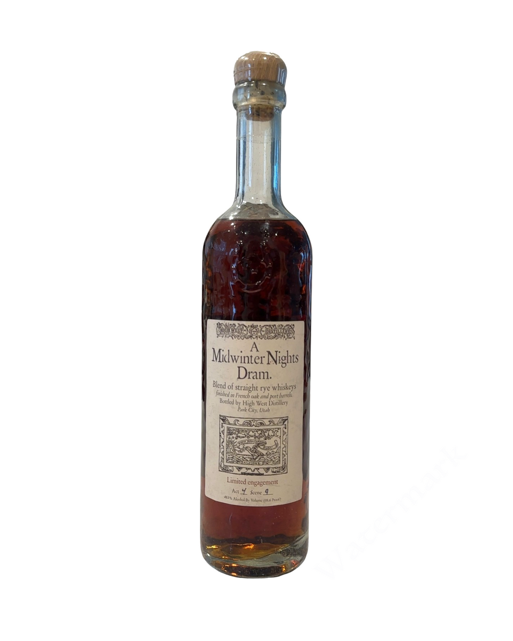 2016 High West Distillery A Midwinter Nights Dram. Limited engagement Act 4 Scene 9 98.6 Proof