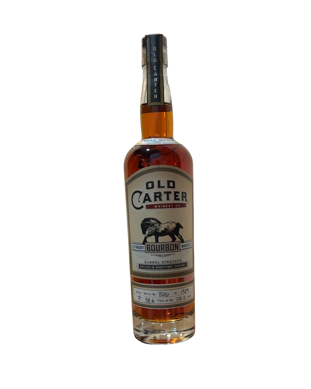 Old Carter Straight Bourbon Whiskey Barrel Strength 117.2 Proof 750ml Batch 7