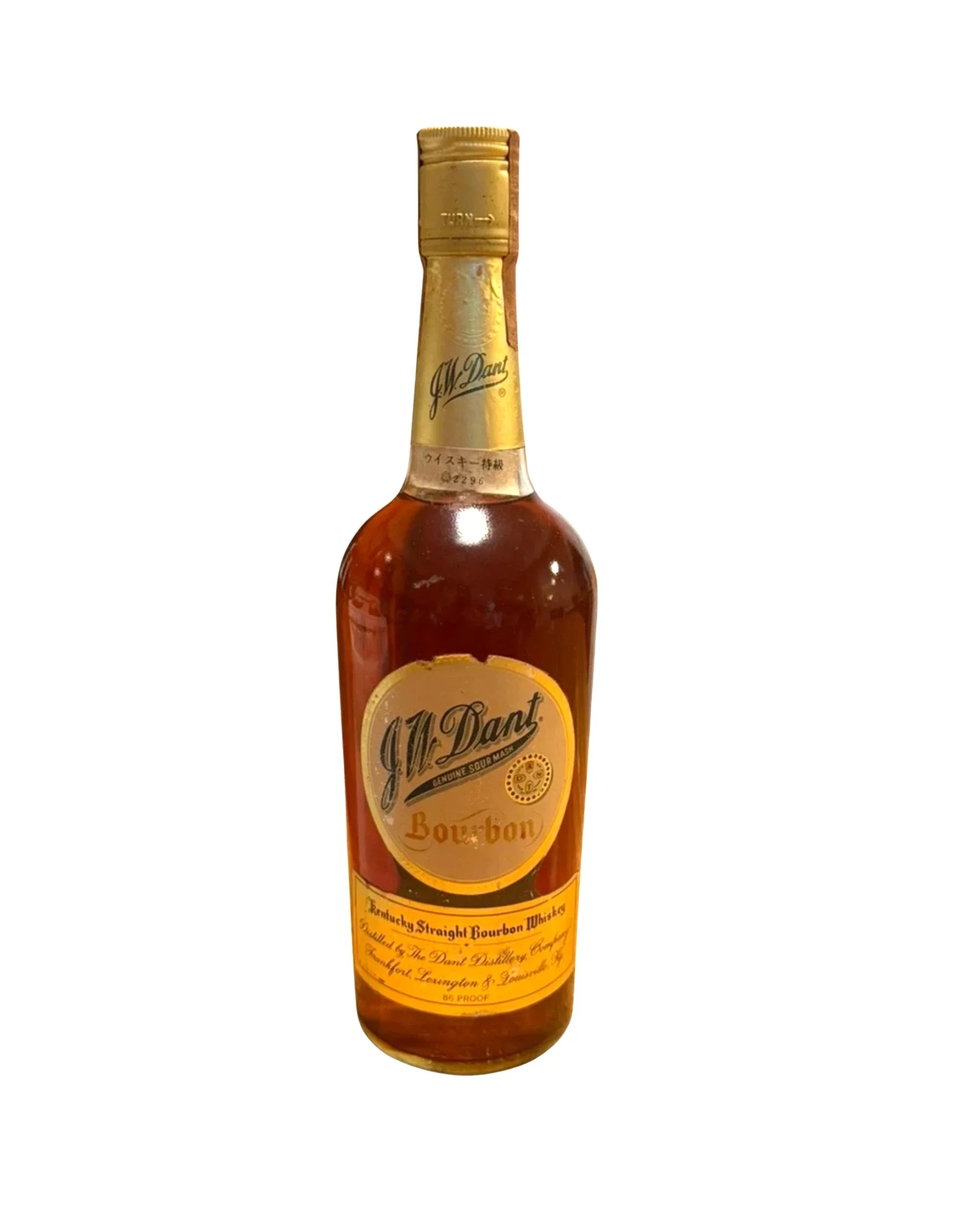1972 The Dant Distillery J.W. Dant Kentucky Straight Bourbon Whiskey 86 Proof 750ml