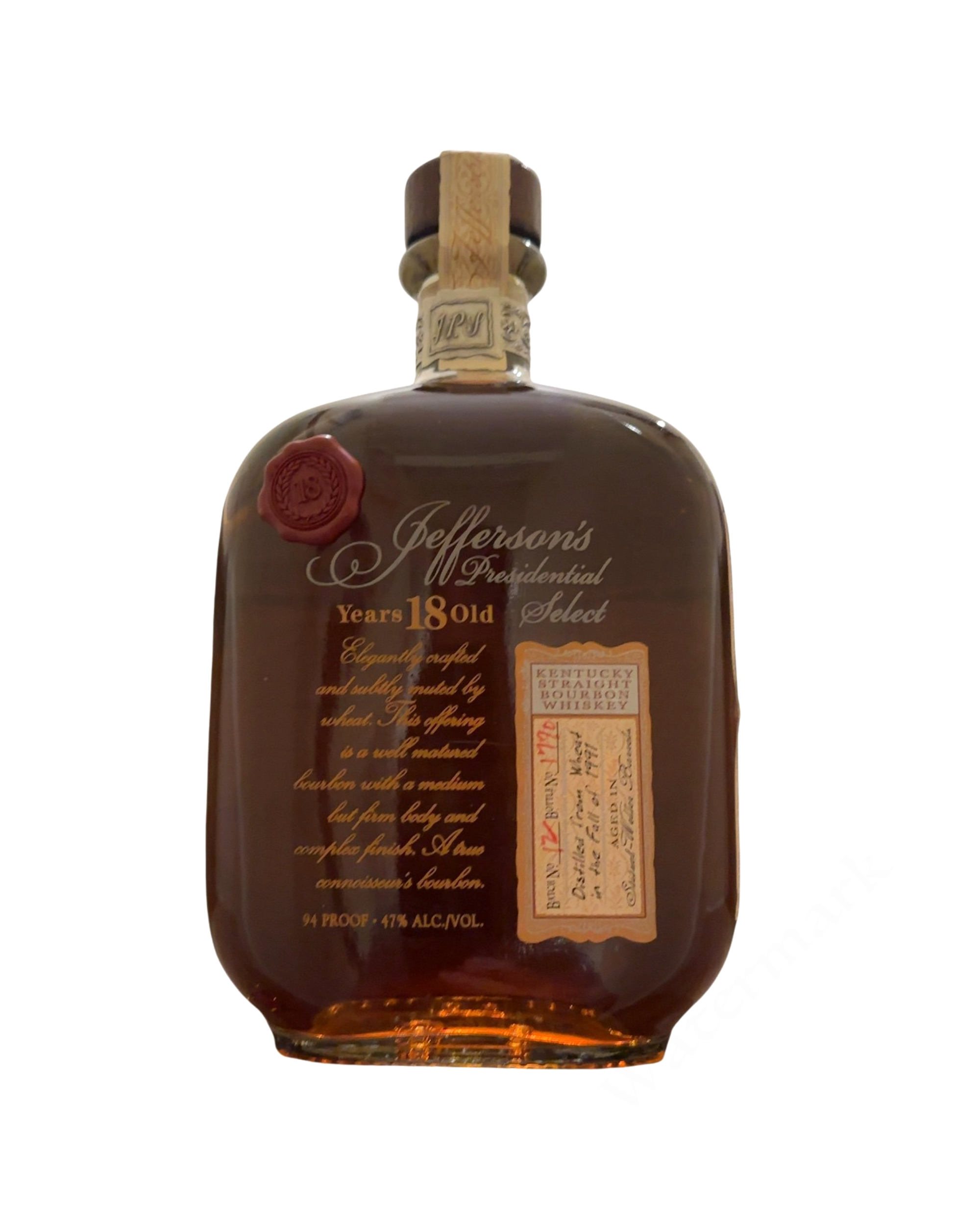 Jefferson's / Stitzel Weller Jefferson's Presidential 18 Years Old Select 94 Proof